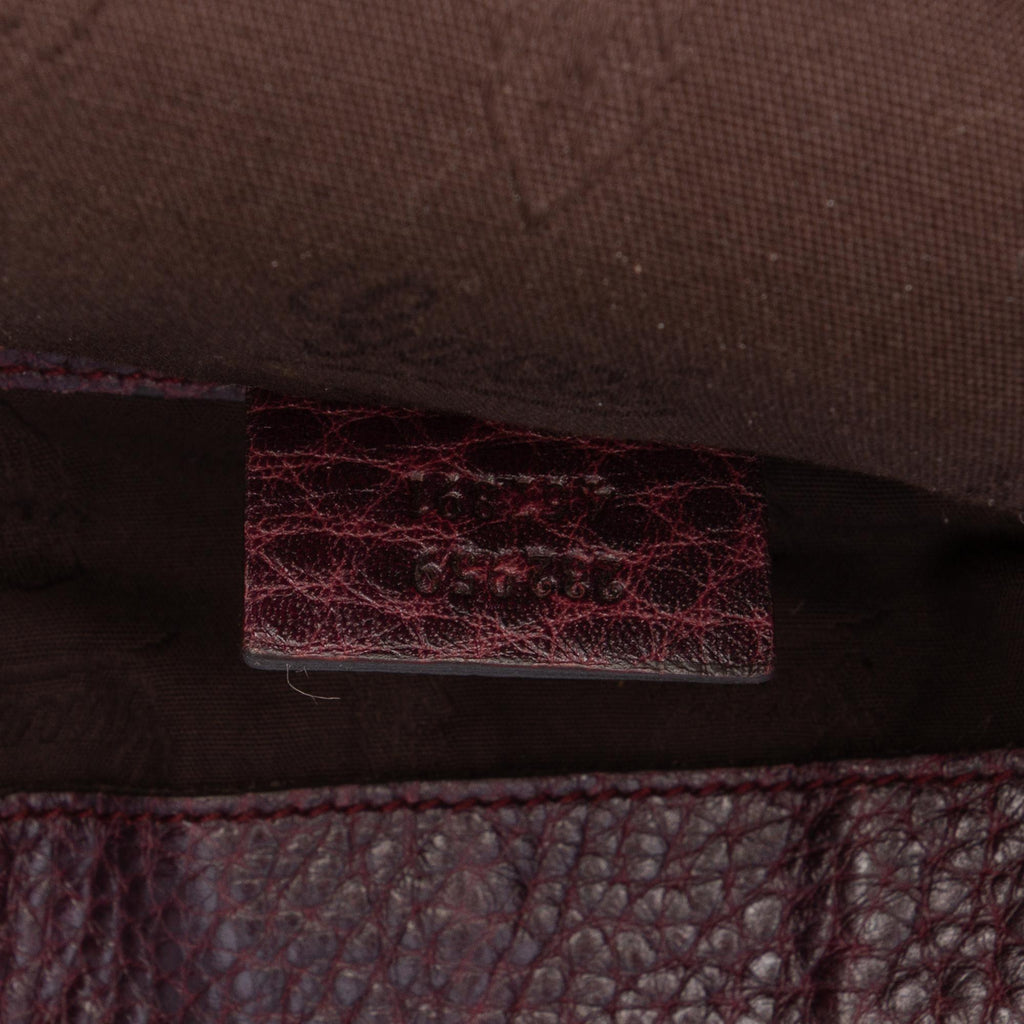 Gucci Medium Leather Bamboo Bar Tote