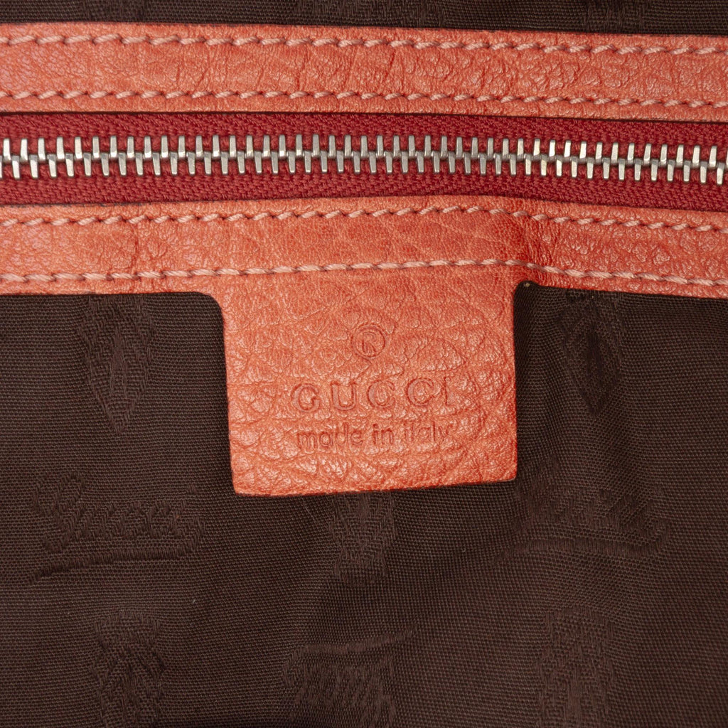 Gucci Medium Leather Bamboo Bar Tote