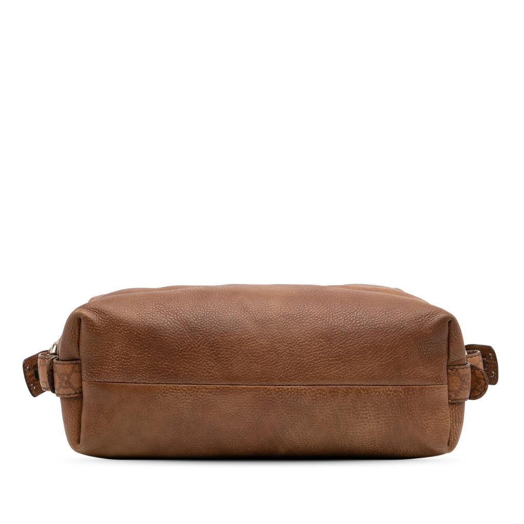 Gucci Medium Leather Bamboo Bar Tote