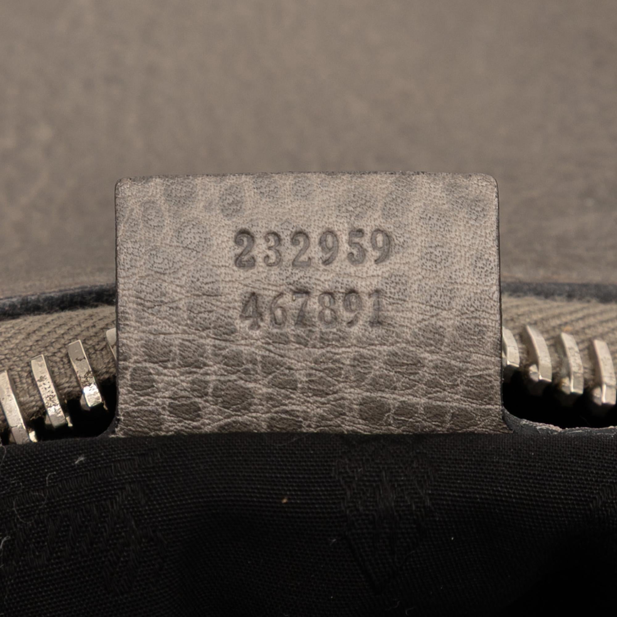Gucci Medium Leather Bamboo Bar Tote