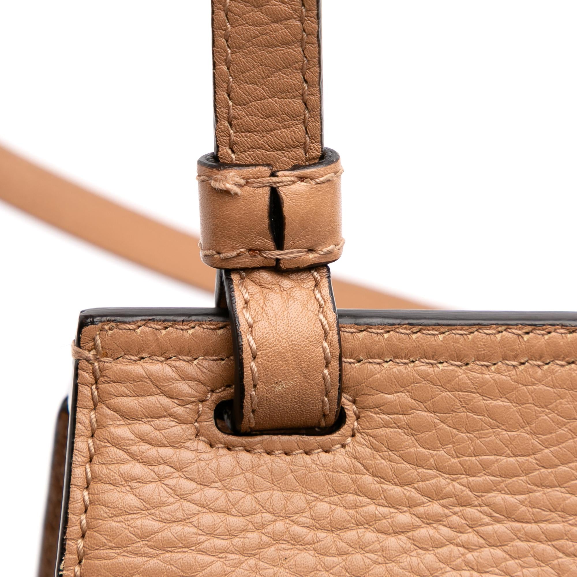 Gucci Medium Leather Bamboo Daily Crossbody