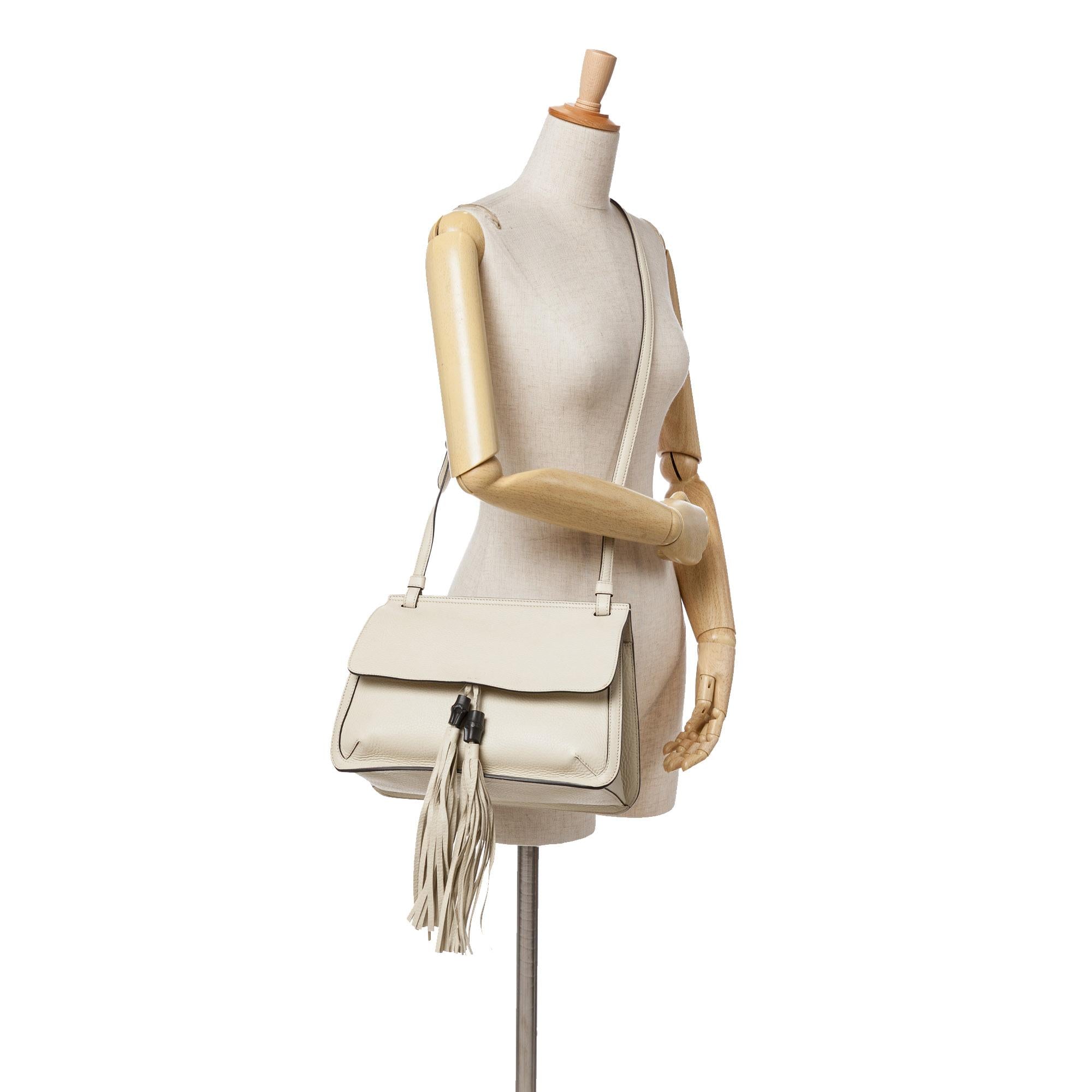 Gucci Medium Leather Bamboo Daily Crossbody
