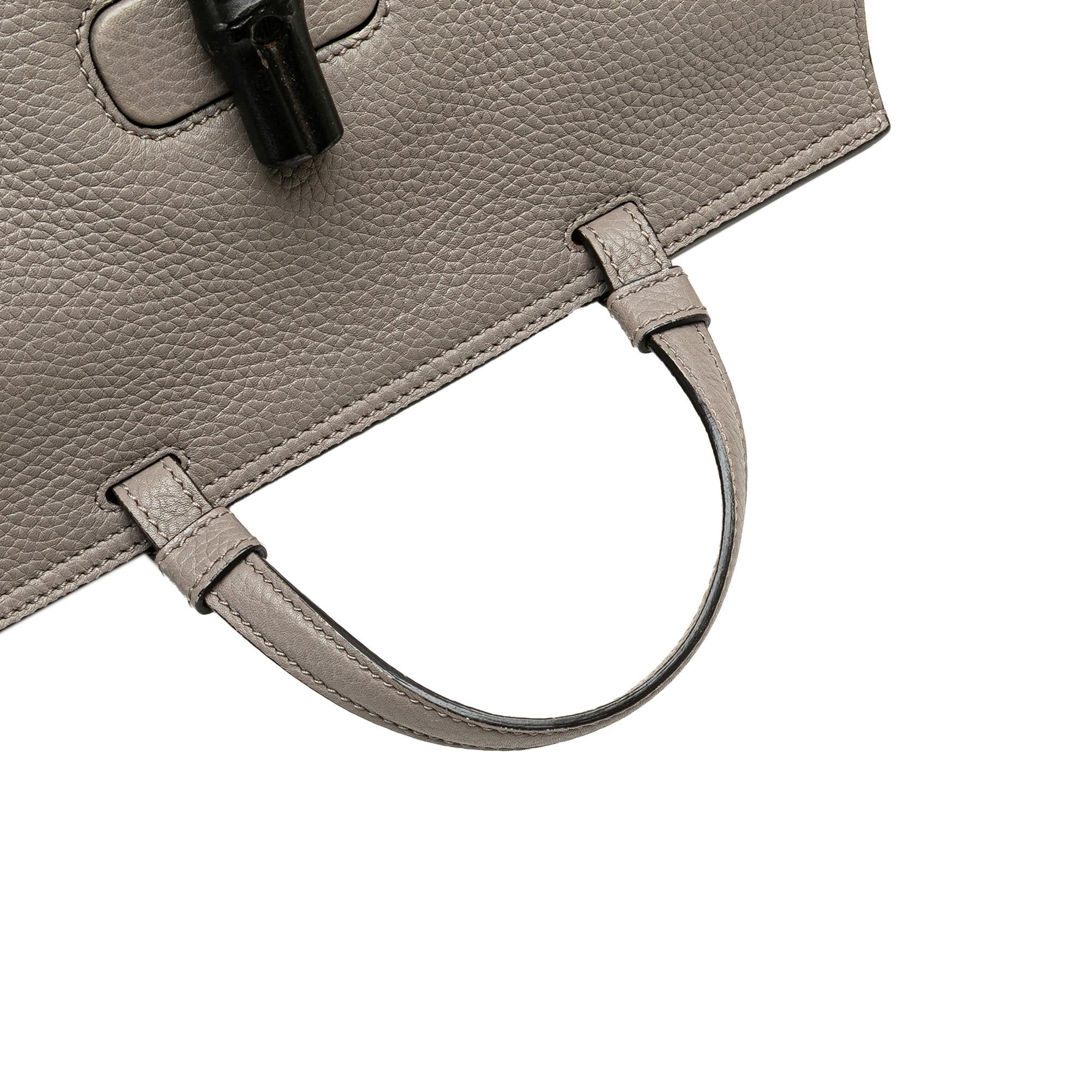 Gucci Medium Leather Bamboo Daily Satchel