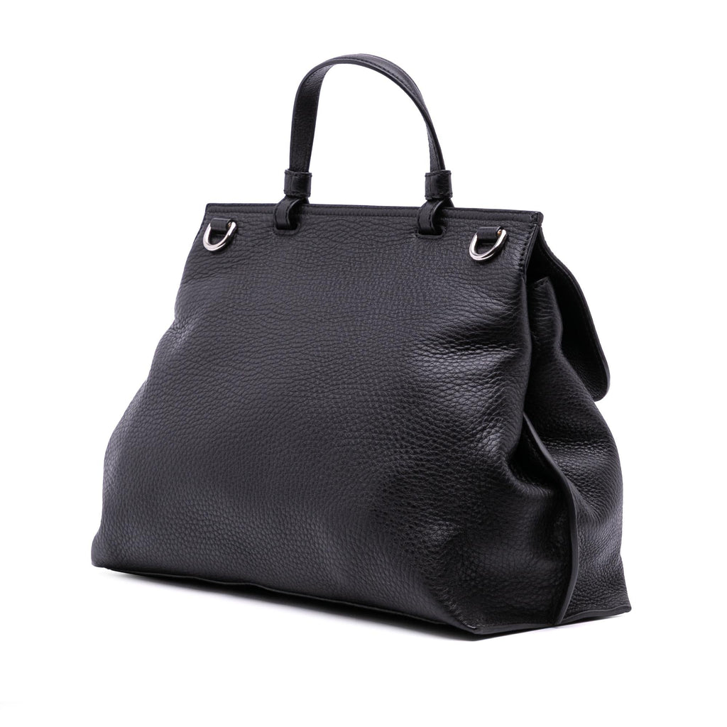 Gucci Medium Leather Bamboo Daily Satchel