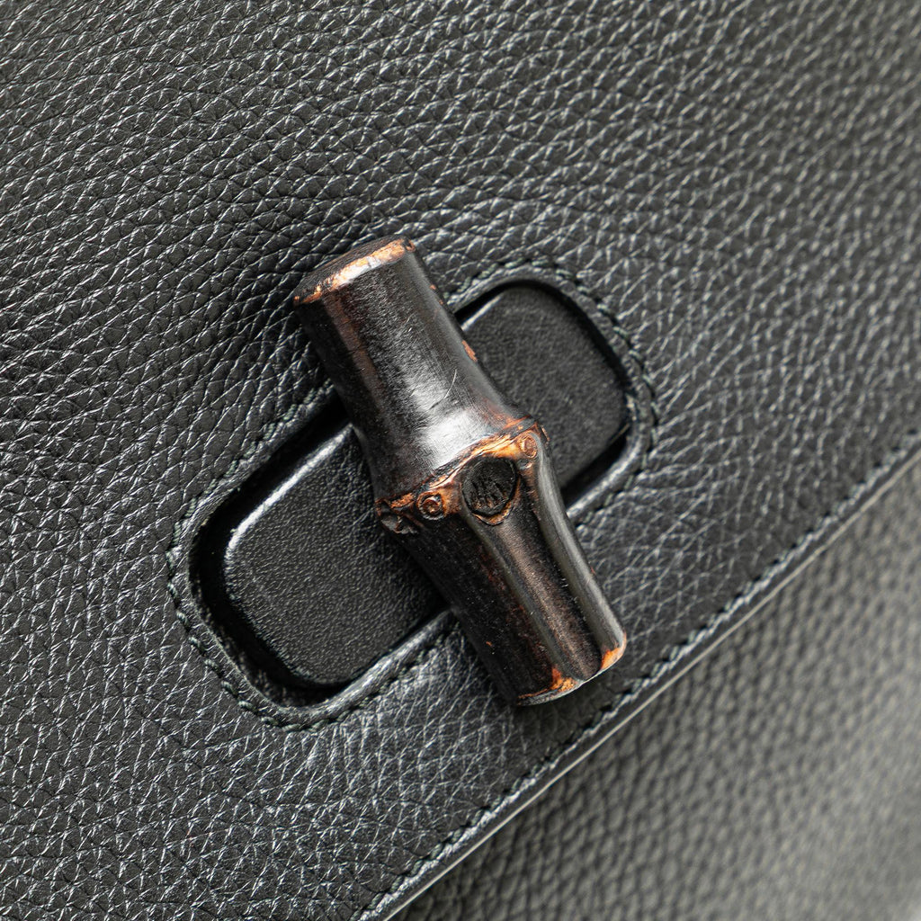 Gucci Medium Leather Bamboo Daily Satchel