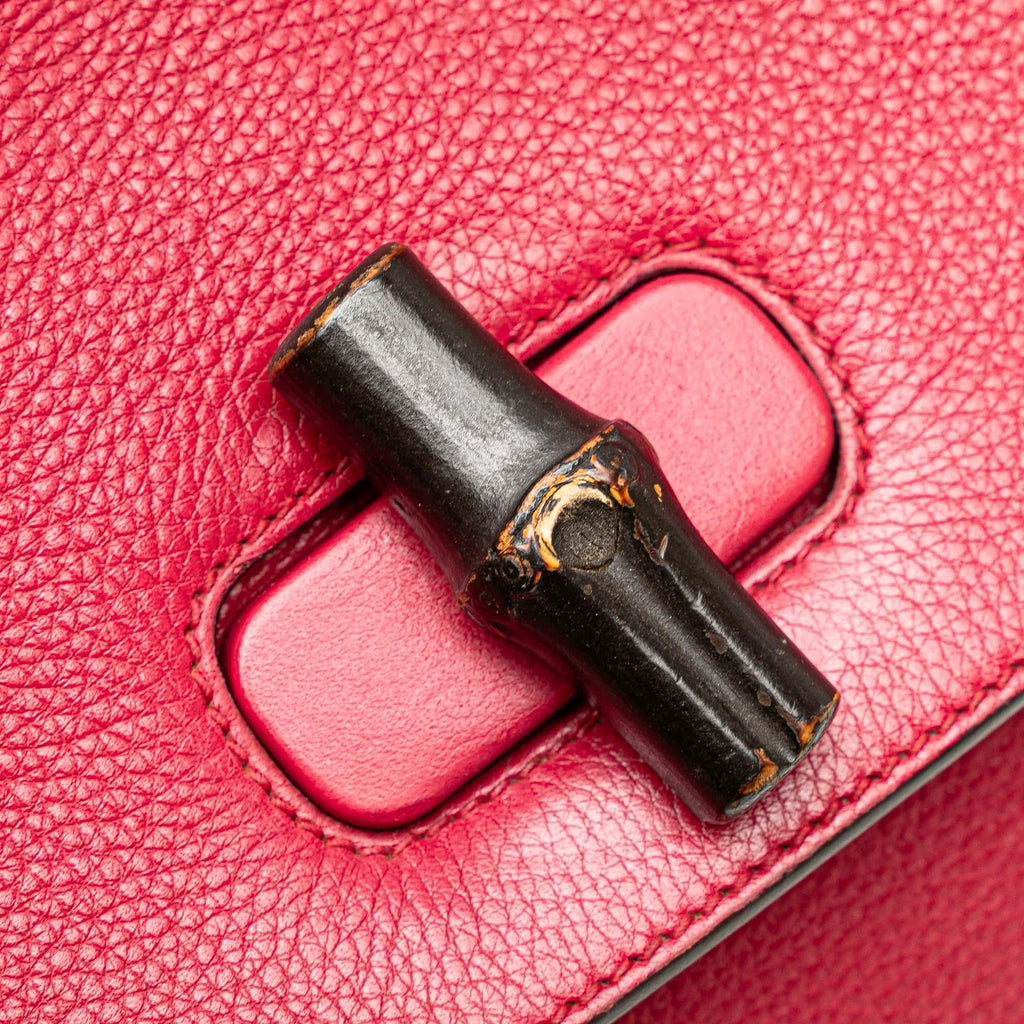 Gucci Medium Leather Bamboo Daily Satchel