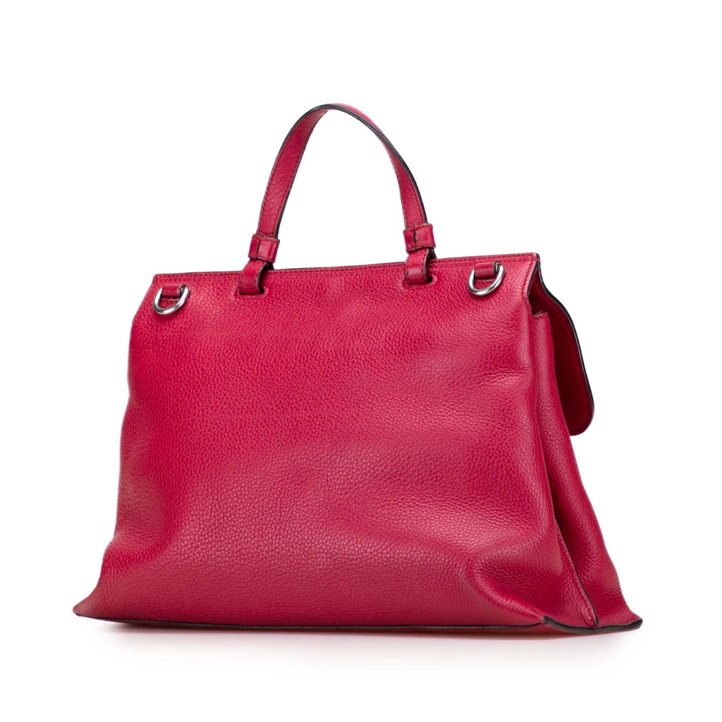 Gucci Medium Leather Bamboo Daily Satchel