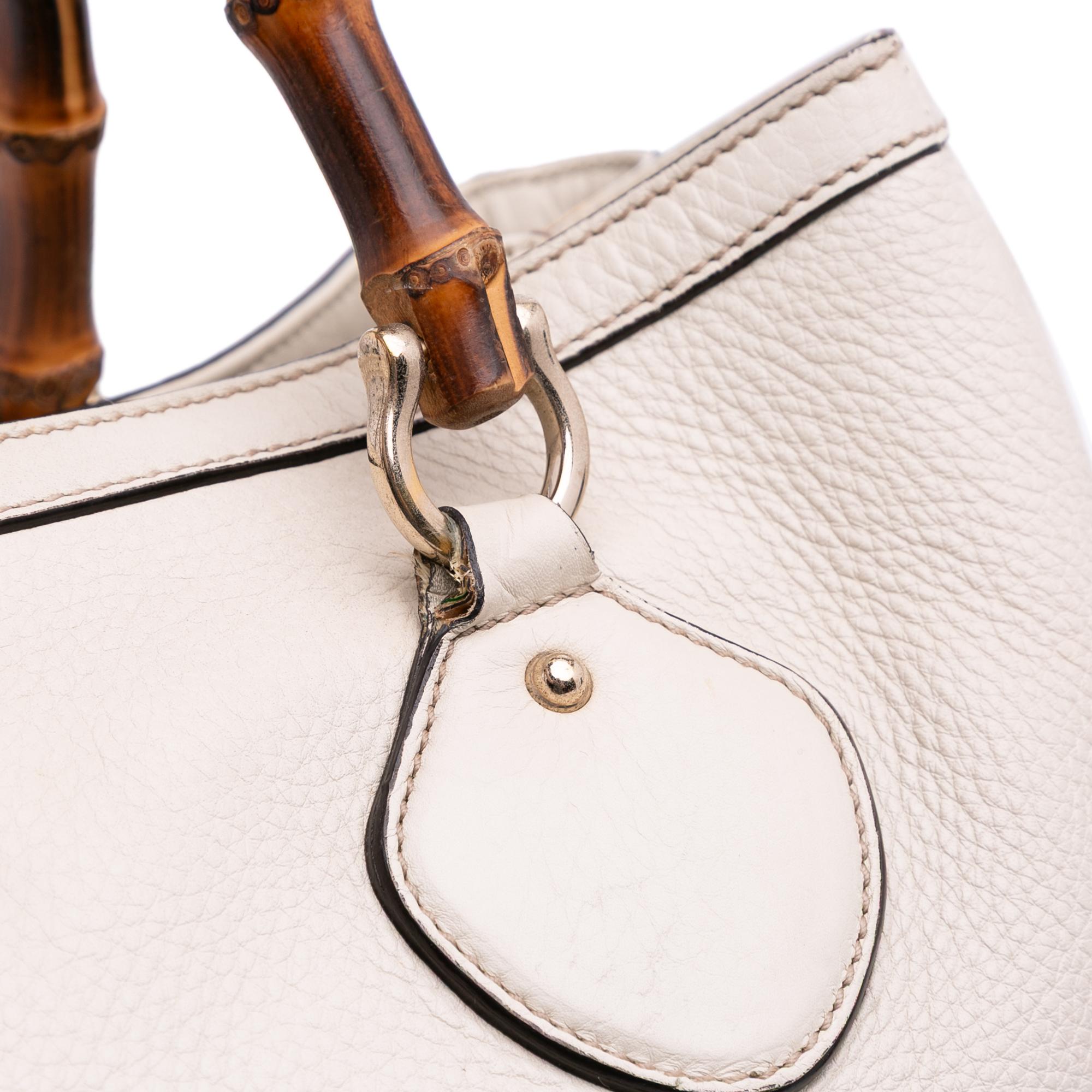 Gucci Medium Leather Bamboo Diana Tote