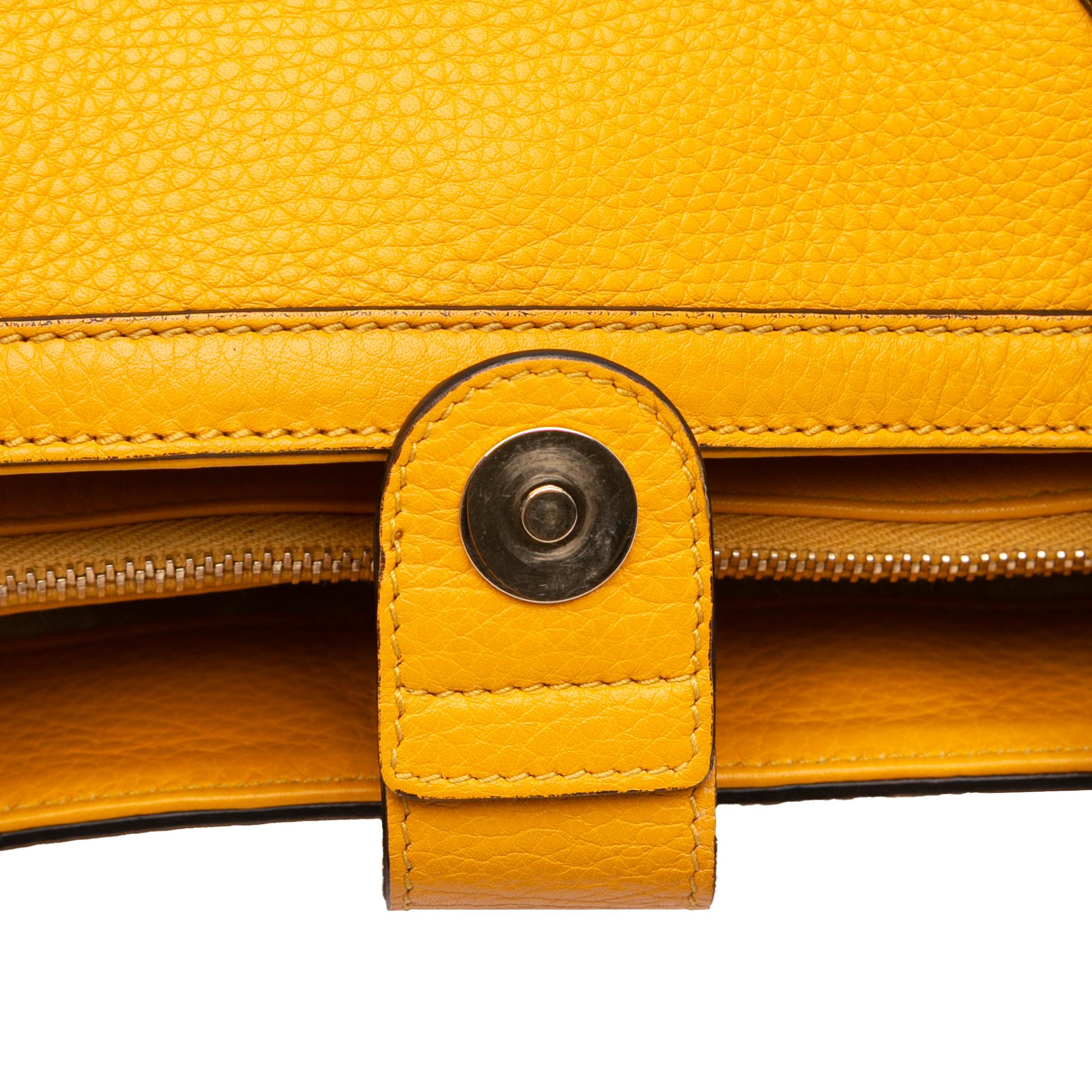 Gucci Medium Leather Bamboo Diana Tote