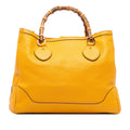 Gucci Medium Leather Bamboo Diana Tote