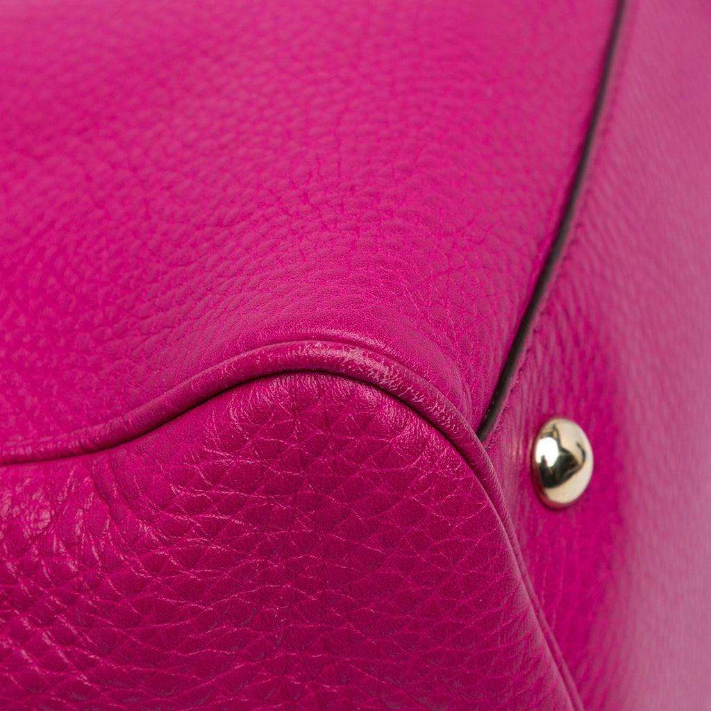 Gucci Medium Leather Bamboo Shopper Satchel (SHG-iVpsJb)