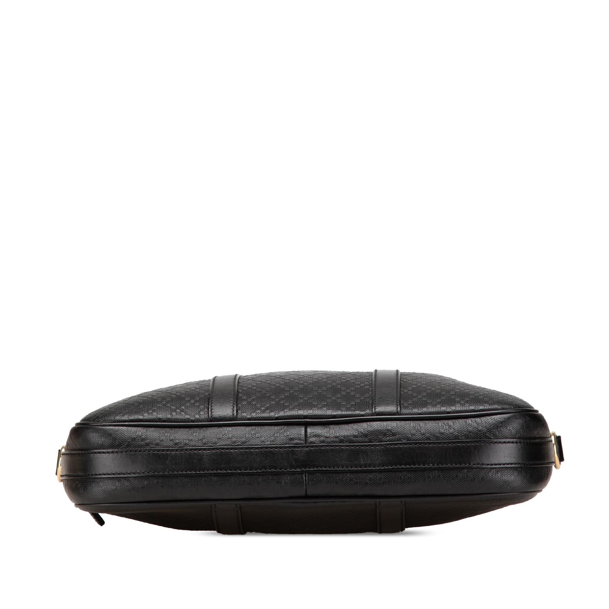 Gucci Medium Leather Diamante Bright Business Bag