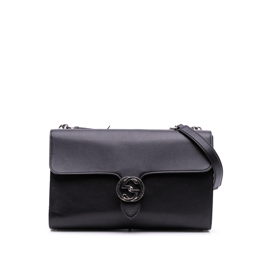 Gucci Medium Leather Dollar Interlocking G Crossbody