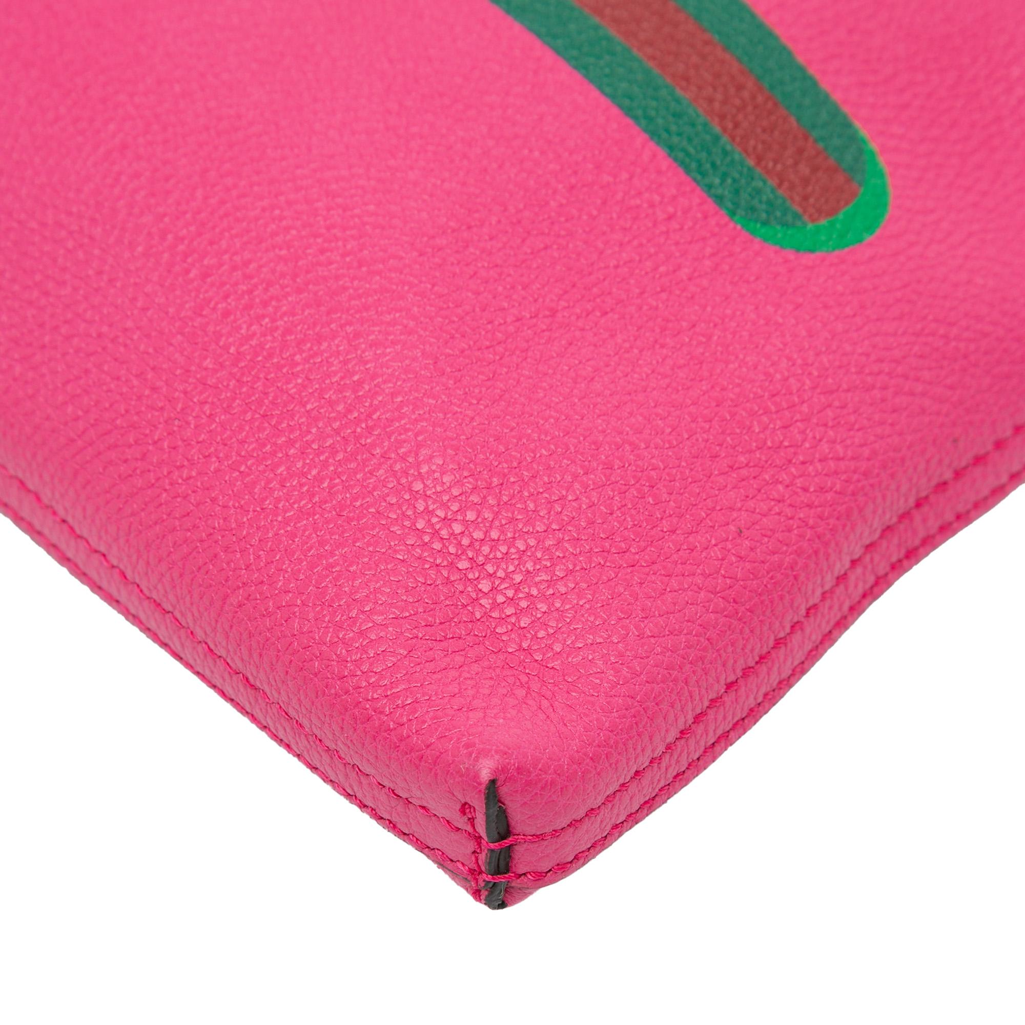Gucci Medium Leather Logo Portfolio Clutch