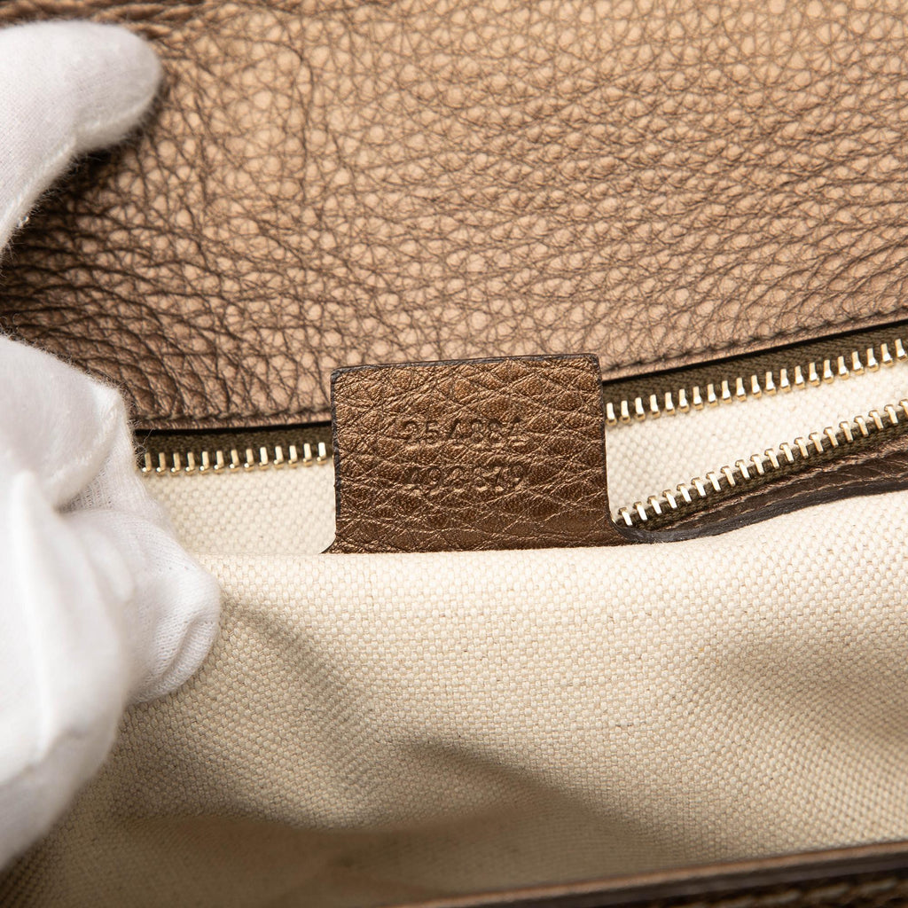 Gucci Medium Leather New Bamboo Satchel