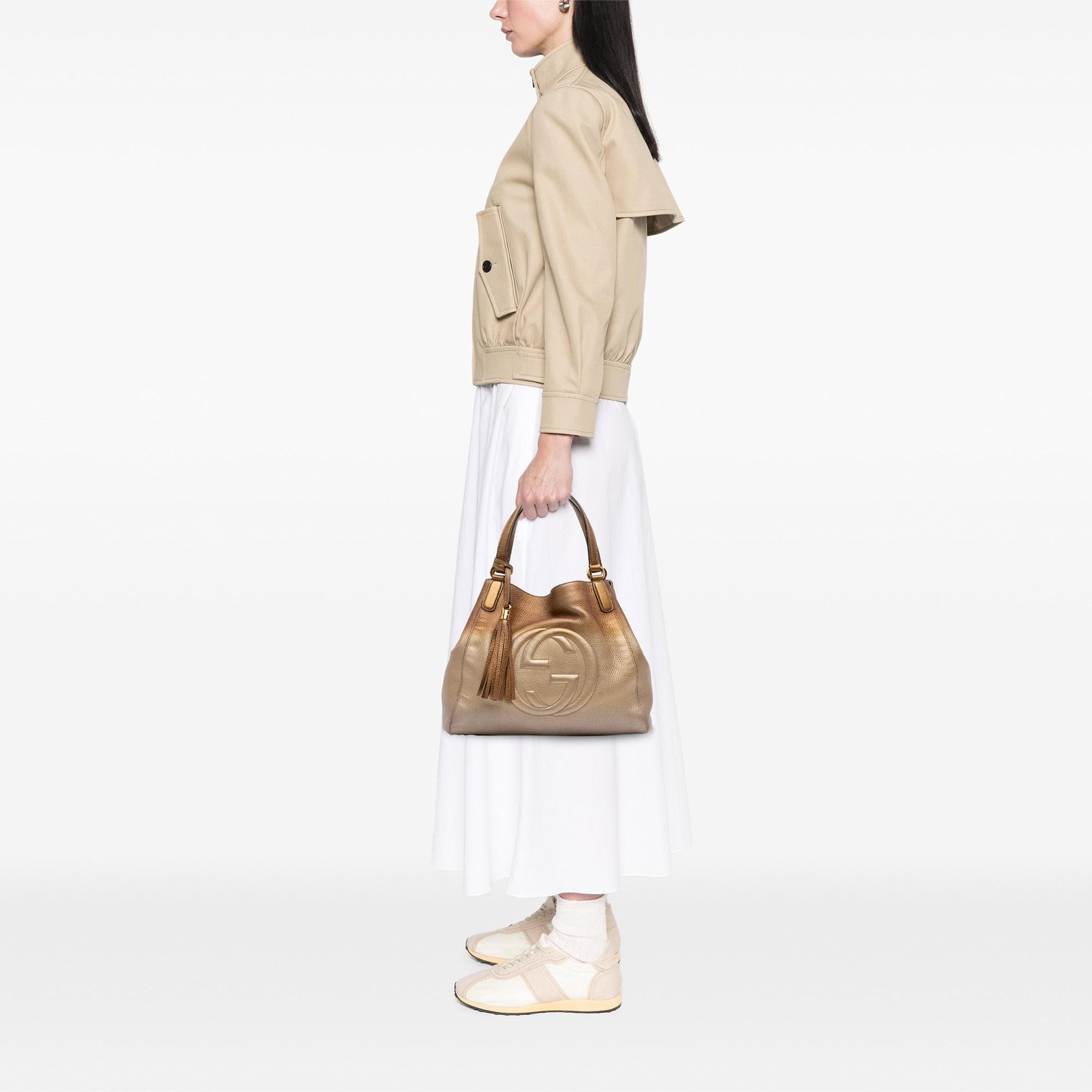 Gucci Medium Leather Ombre Soho Cellarius Tote