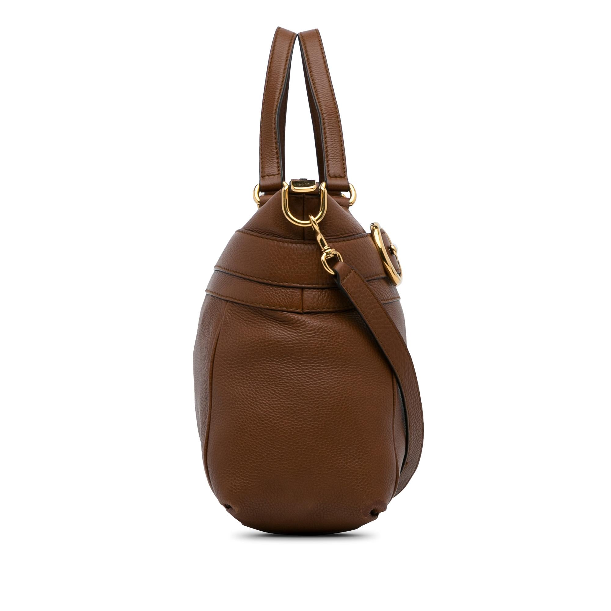 Gucci Medium Leather Ride Top Handle Bag (SHG-ZEr6xw)