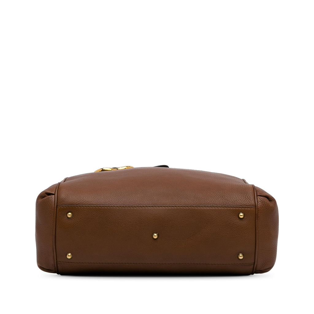 Gucci Medium Leather Ride Top Handle Bag (SHG-ZEr6xw)