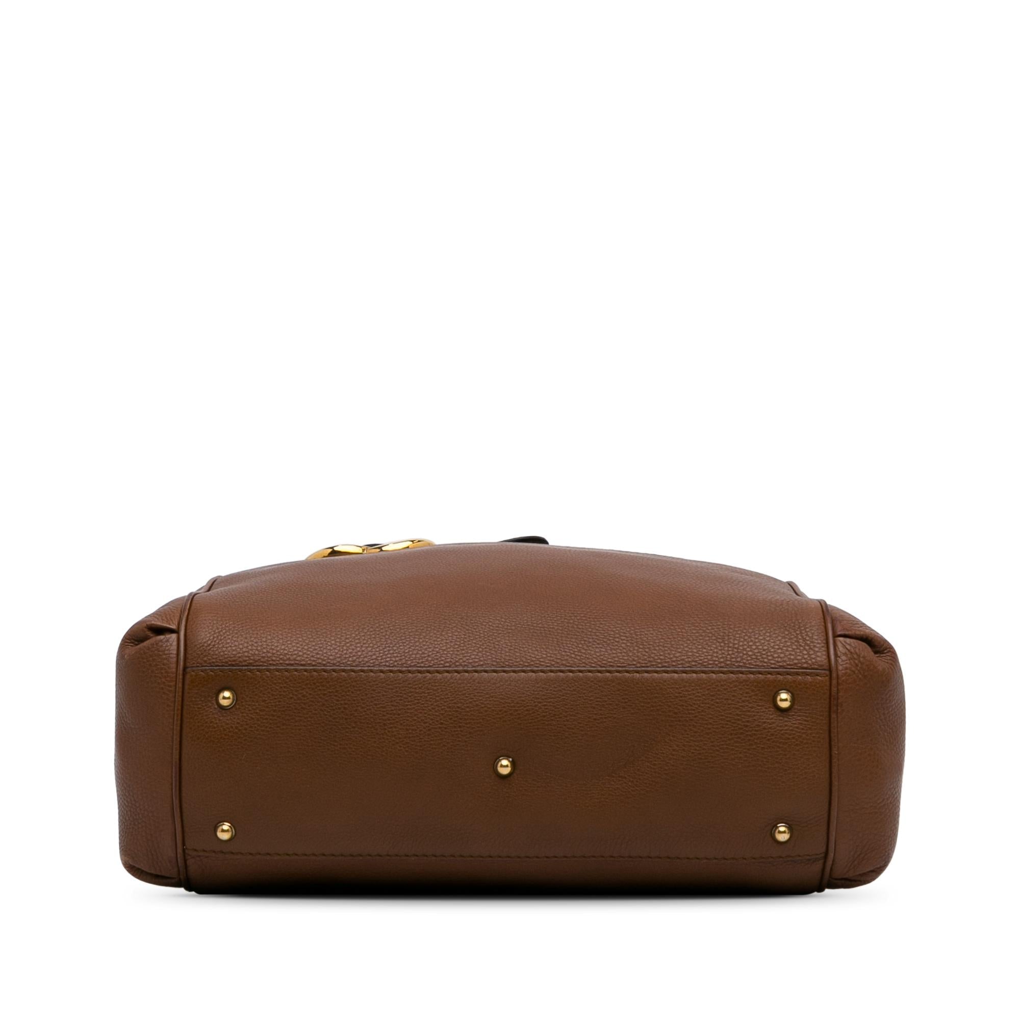Gucci Medium Leather Ride Top Handle Bag (SHG-ZEr6xw)