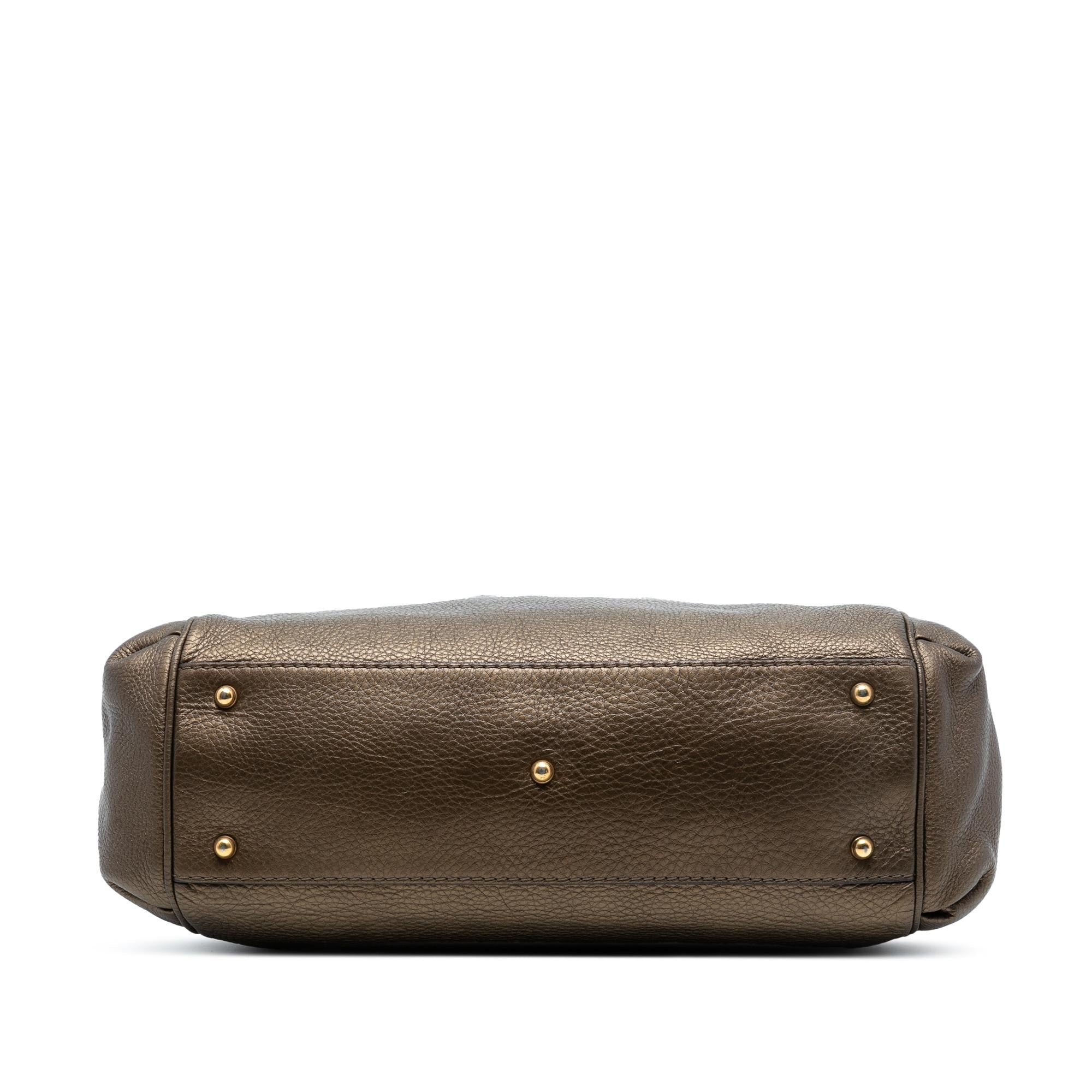Gucci Medium Leather Ride Top Handle Bag