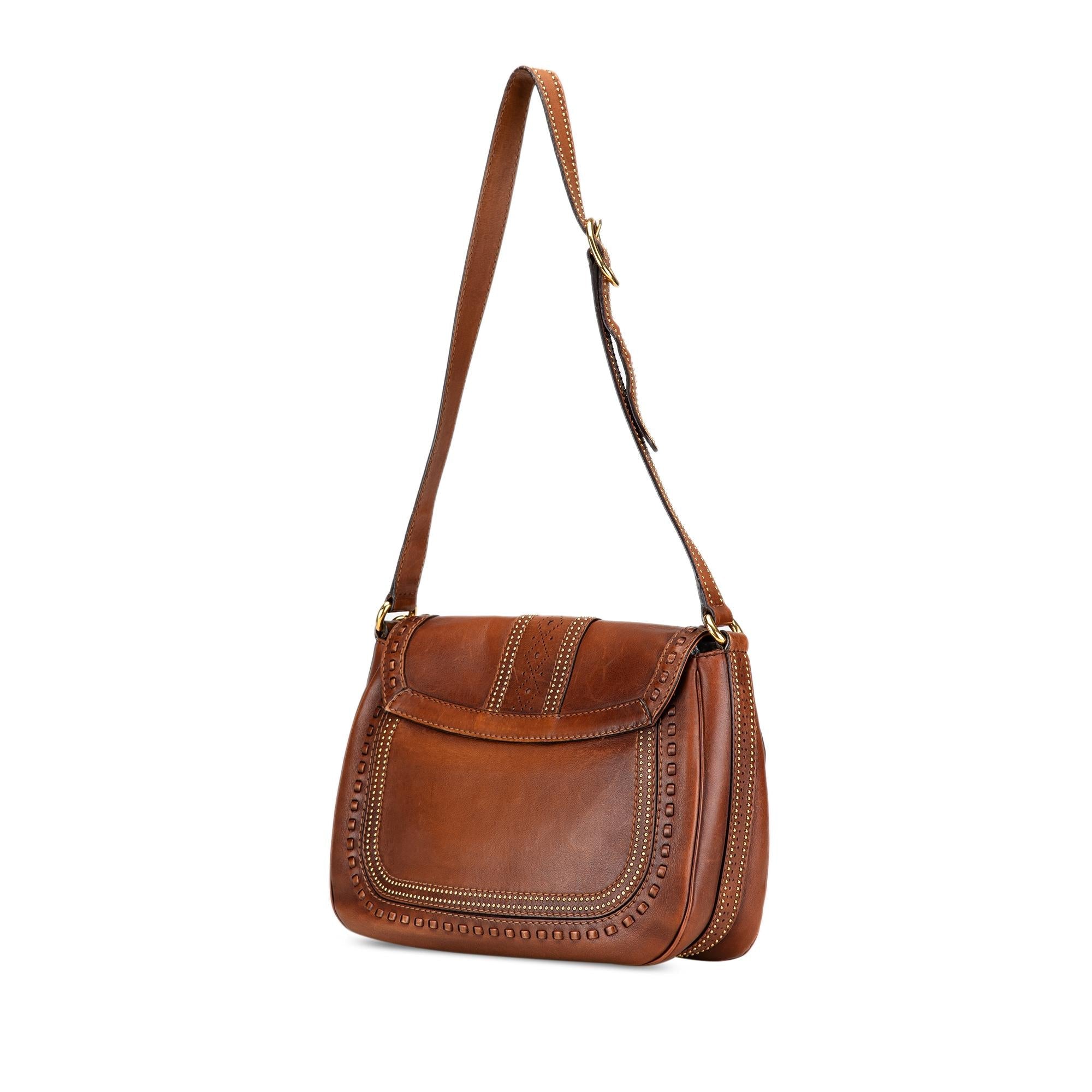 Gucci Medium Leather Snaffle Bit Shoulder Bag (SHG-rIbXIb)