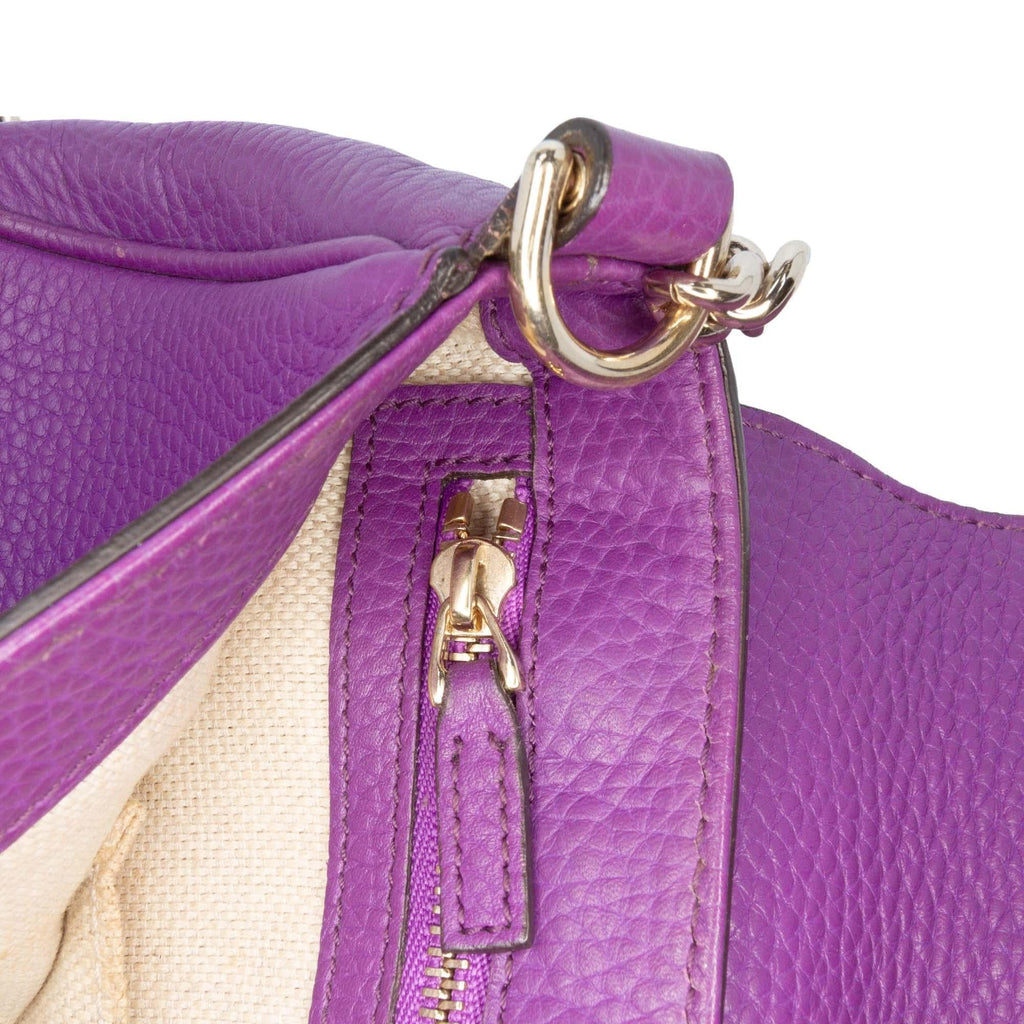 Gucci Medium Leather Soho Chain Flap Crossbody