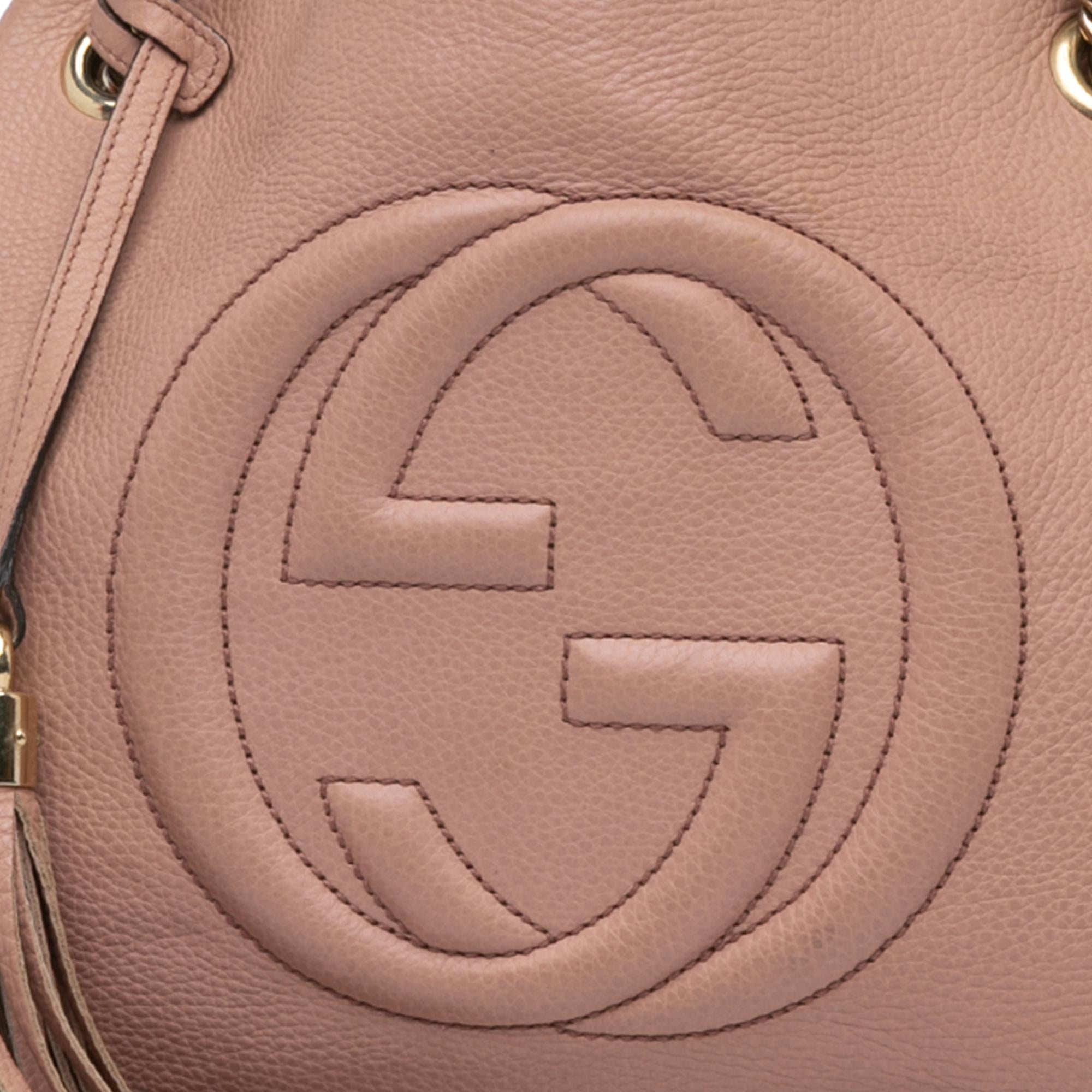 Gucci Medium Leather Soho Chain Tote (SHG-tvx6E5)