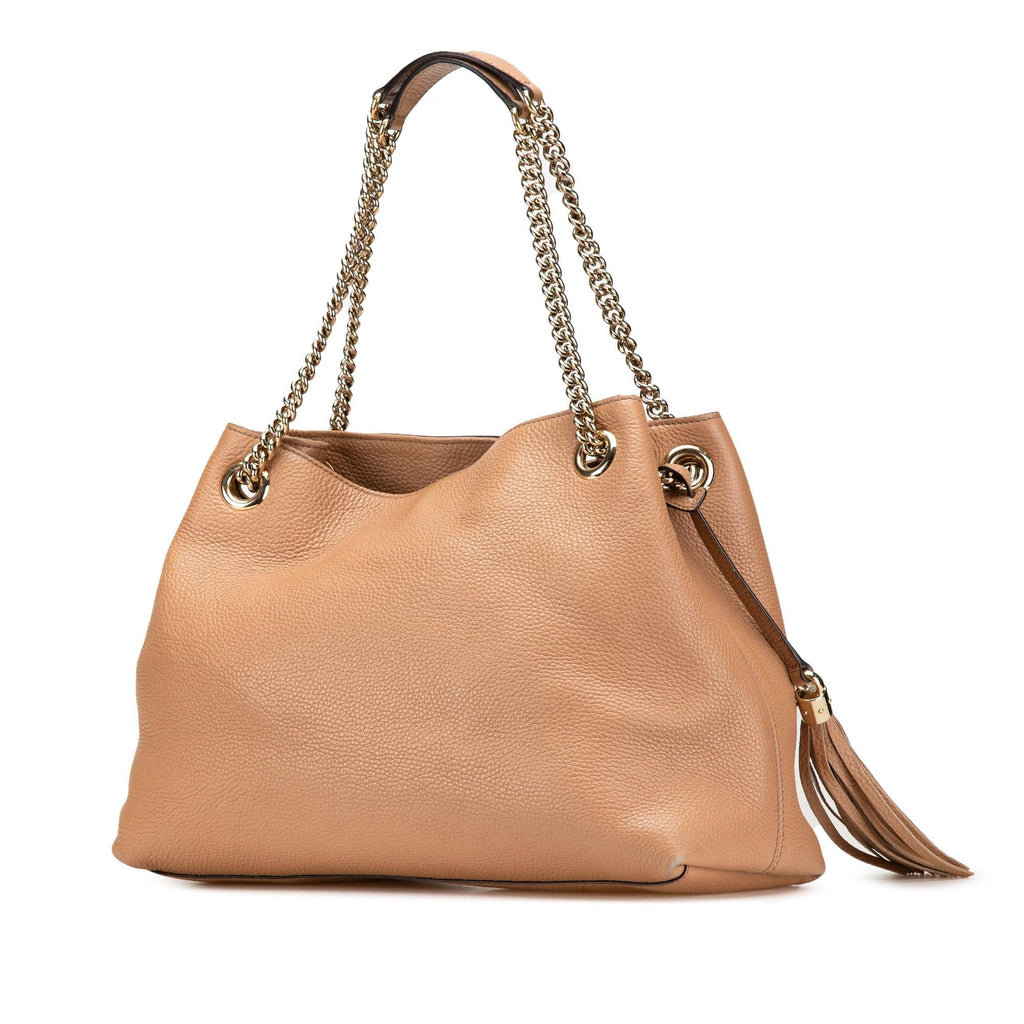 Gucci Medium Leather Soho Chain Tote