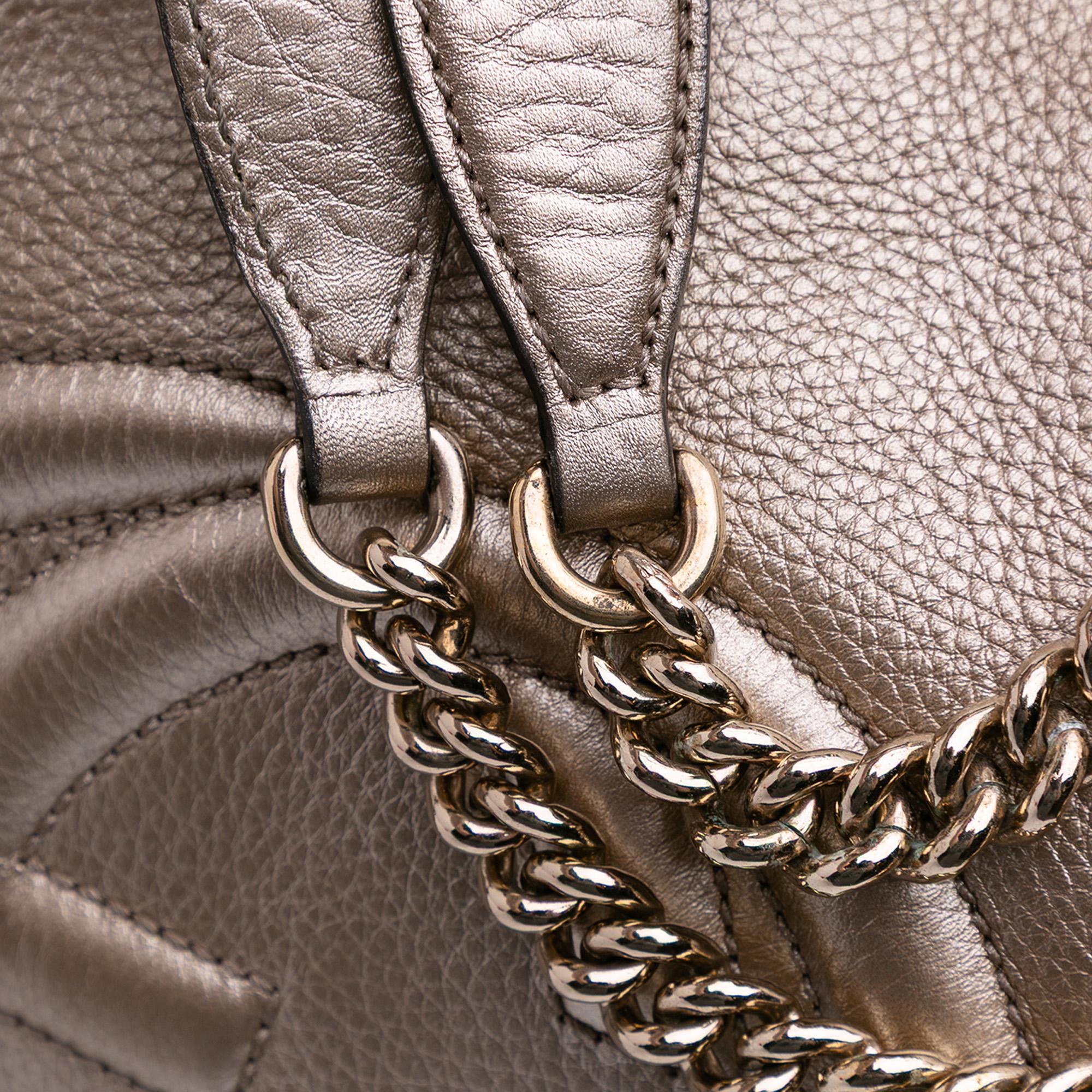 Gucci Medium Leather Soho Chain Tote