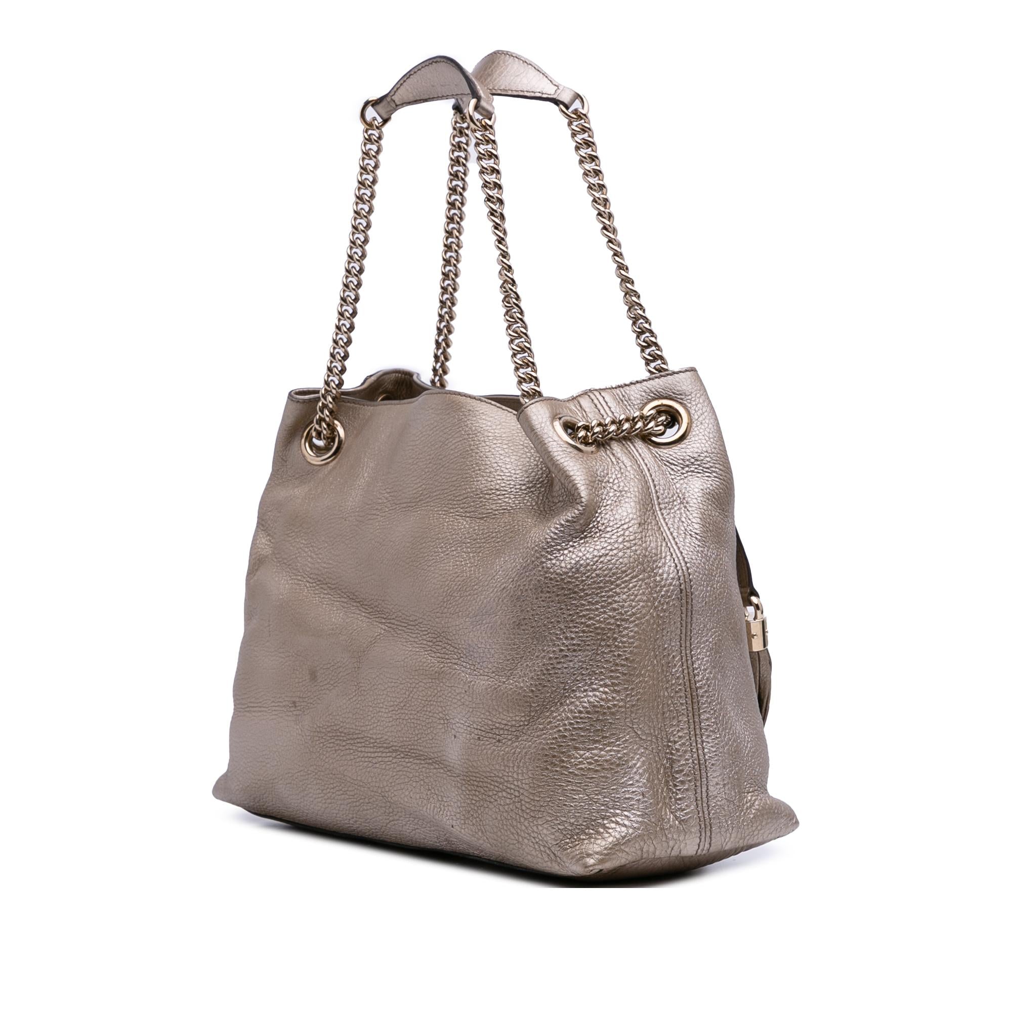 Gucci Medium Leather Soho Chain Tote