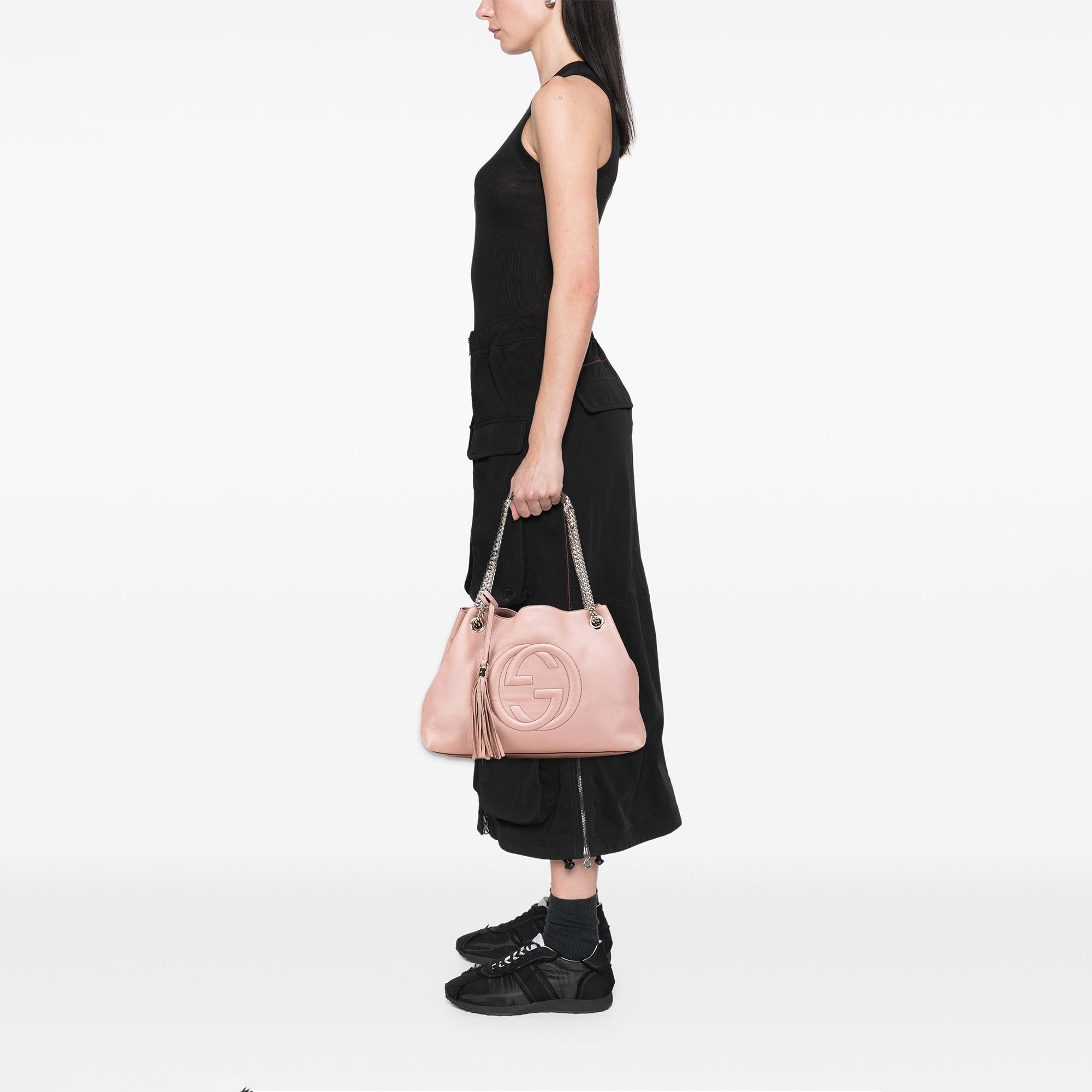 Gucci Medium Leather Soho Chain Tote