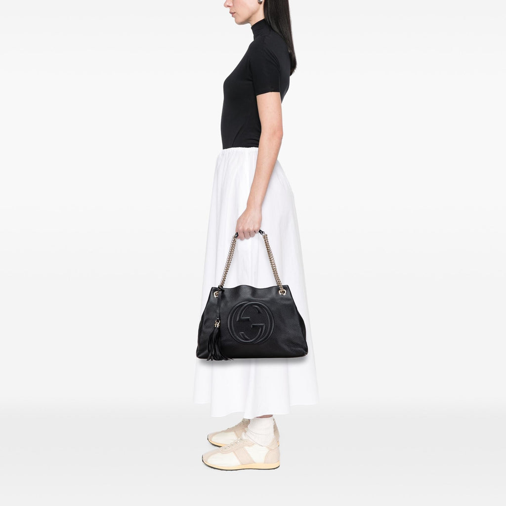 Gucci Medium Leather Soho Chain Tote