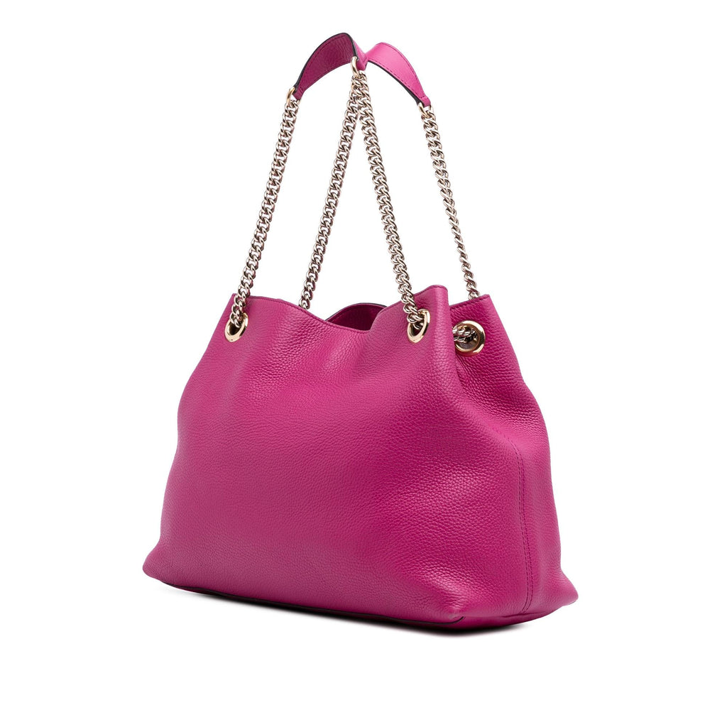 Gucci Medium Leather Soho Chain Tote