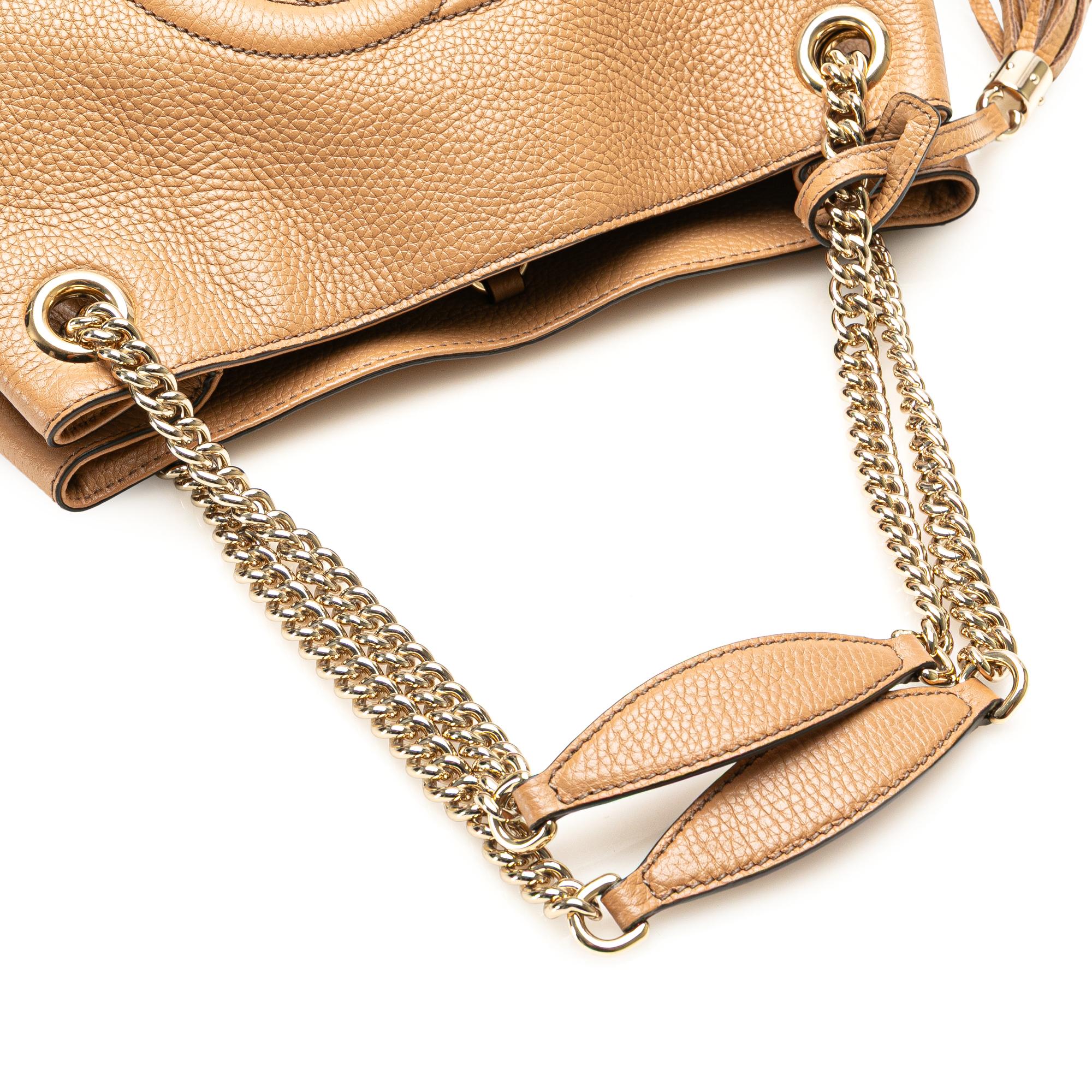 Gucci Medium Leather Soho Chain Tote