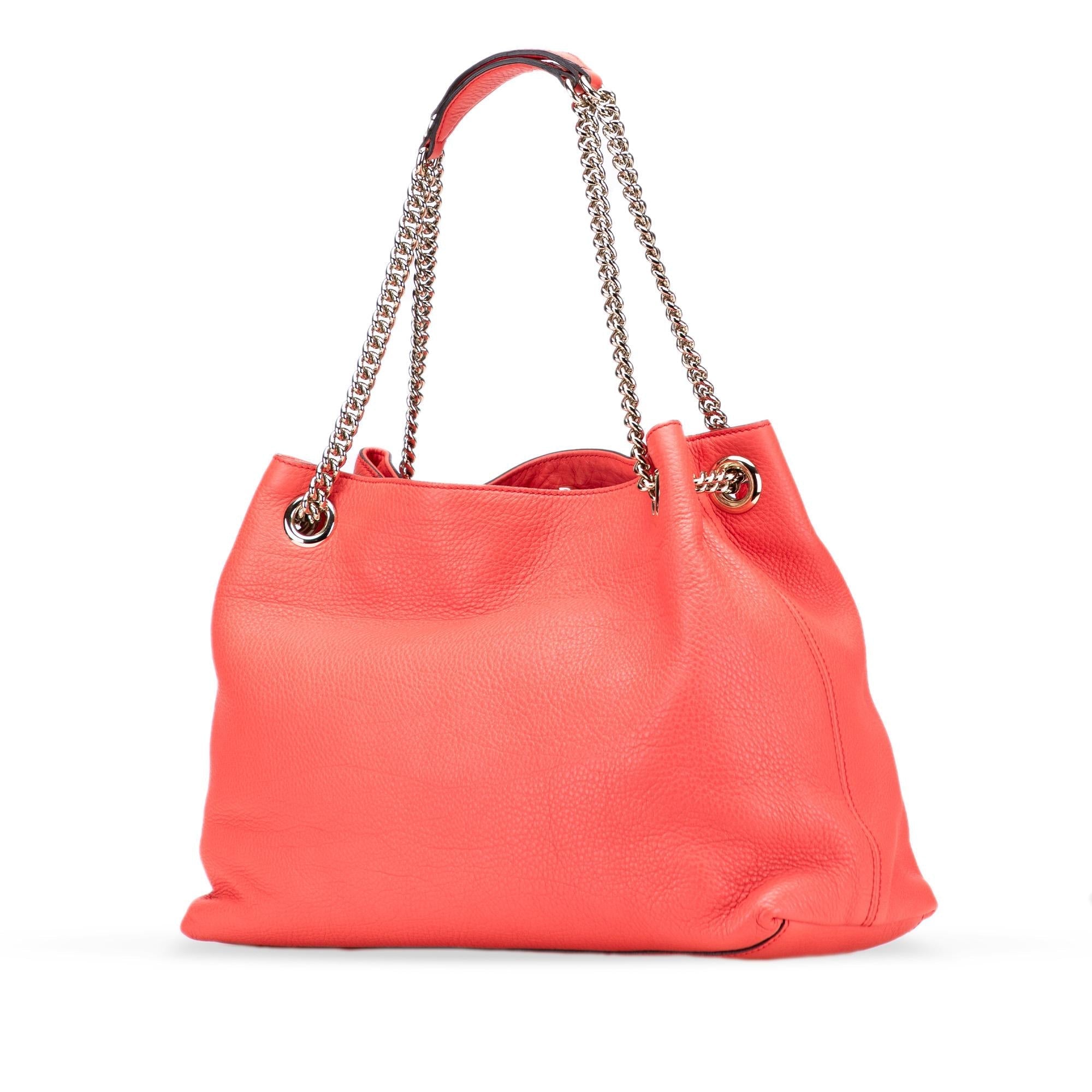 Gucci Medium Leather Soho Chain Tote