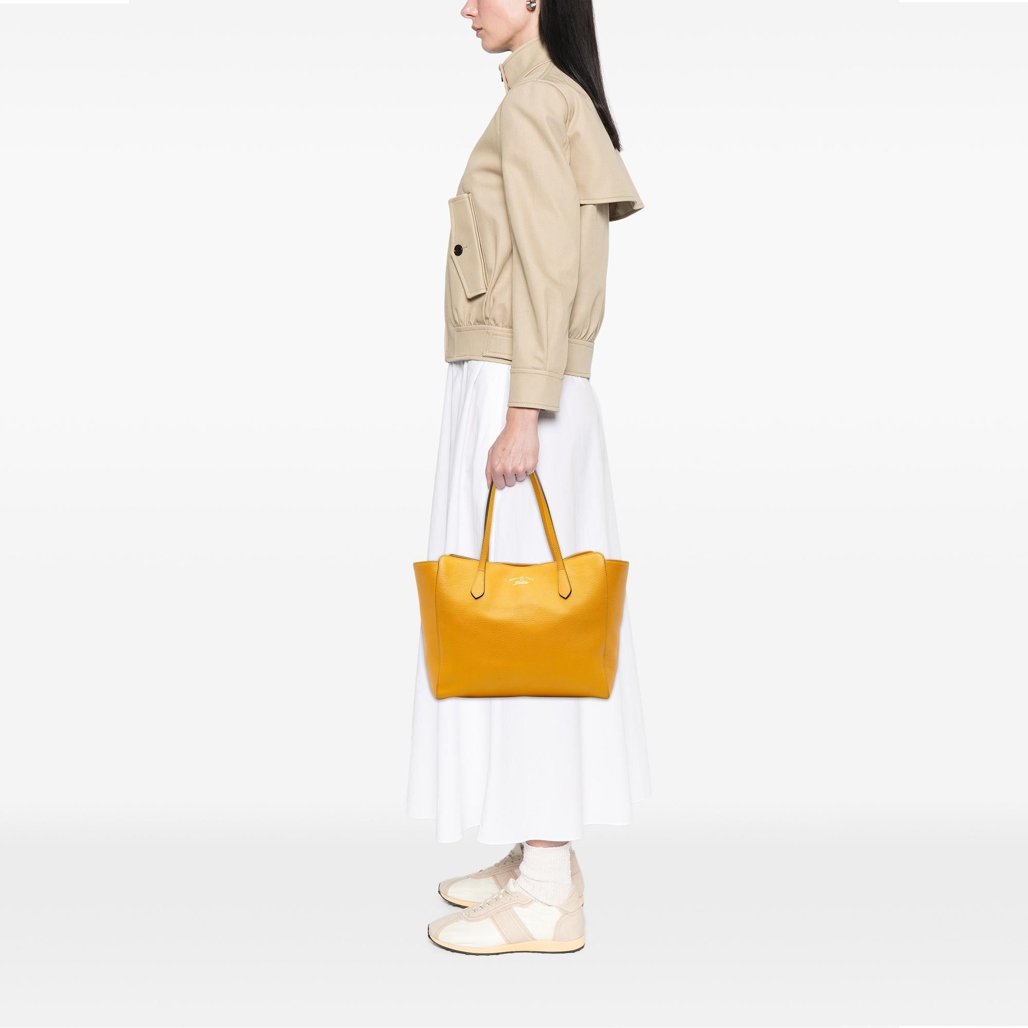 Gucci Medium Leather Swing Tote