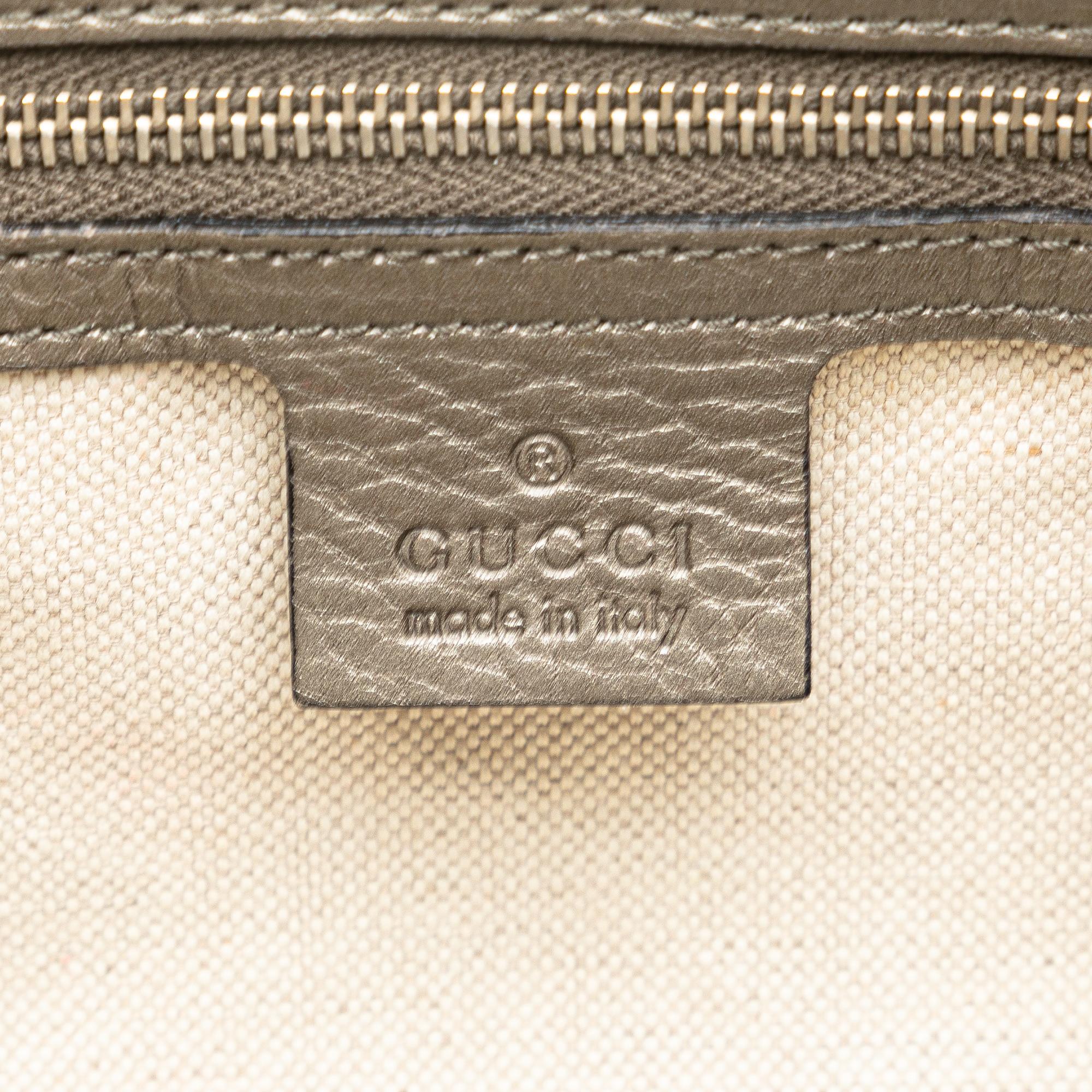 Gucci Medium Leather Techno Horsebit Flap Shoulder Bag