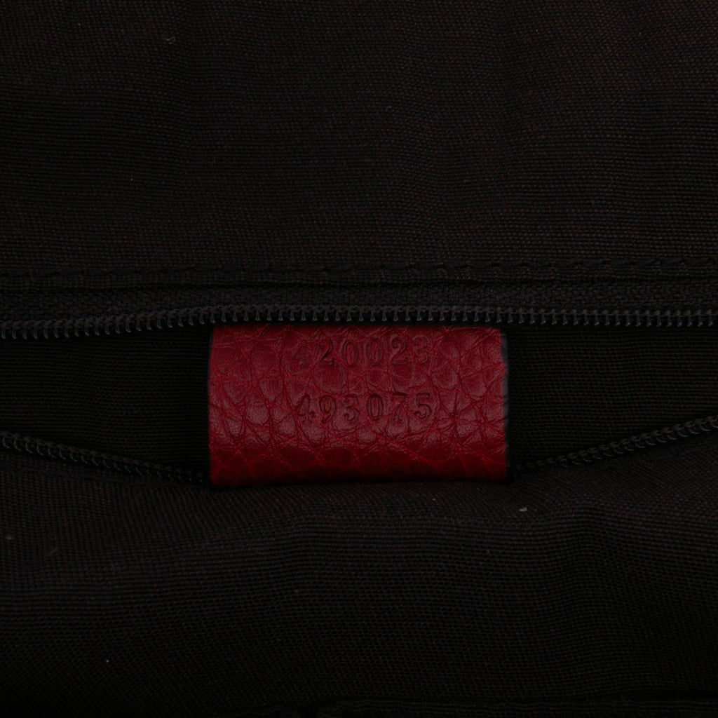 Gucci Medium Leather Web Dome Satchel