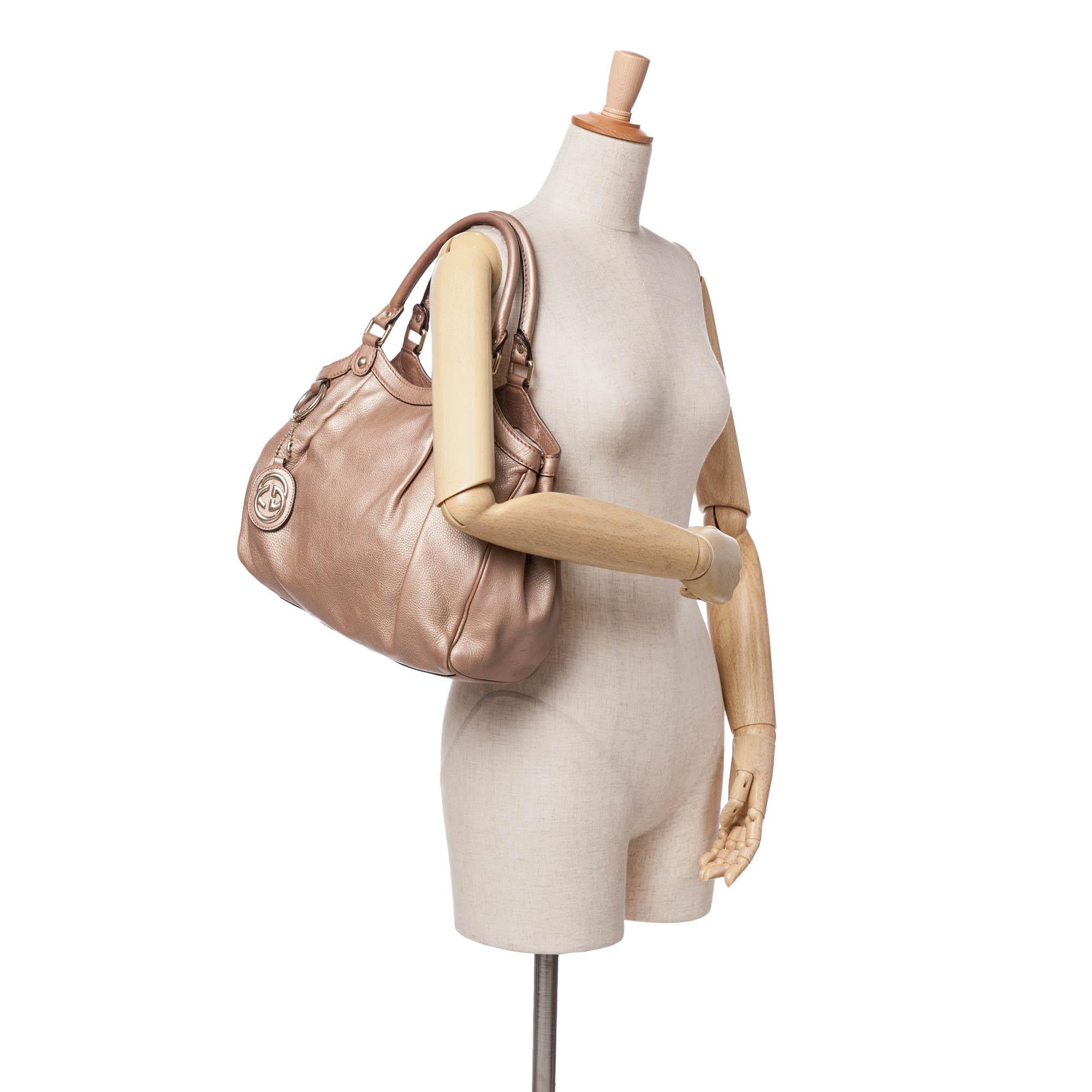 Gucci Medium Metallic Calfskin Sukey Tote