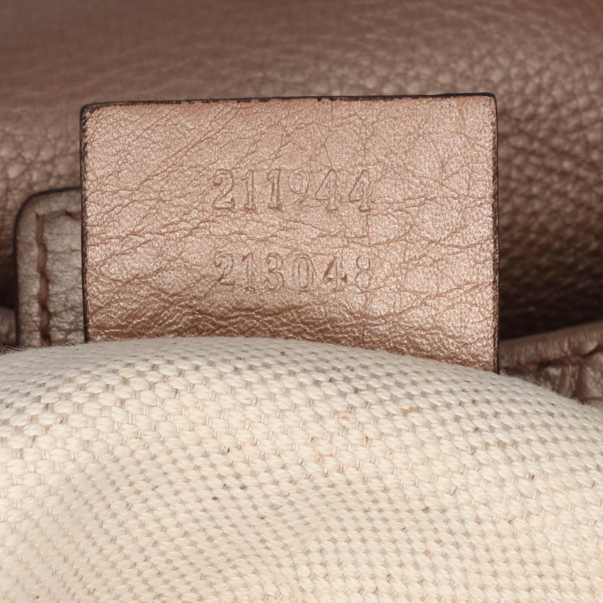 Gucci Medium Metallic Calfskin Sukey Tote