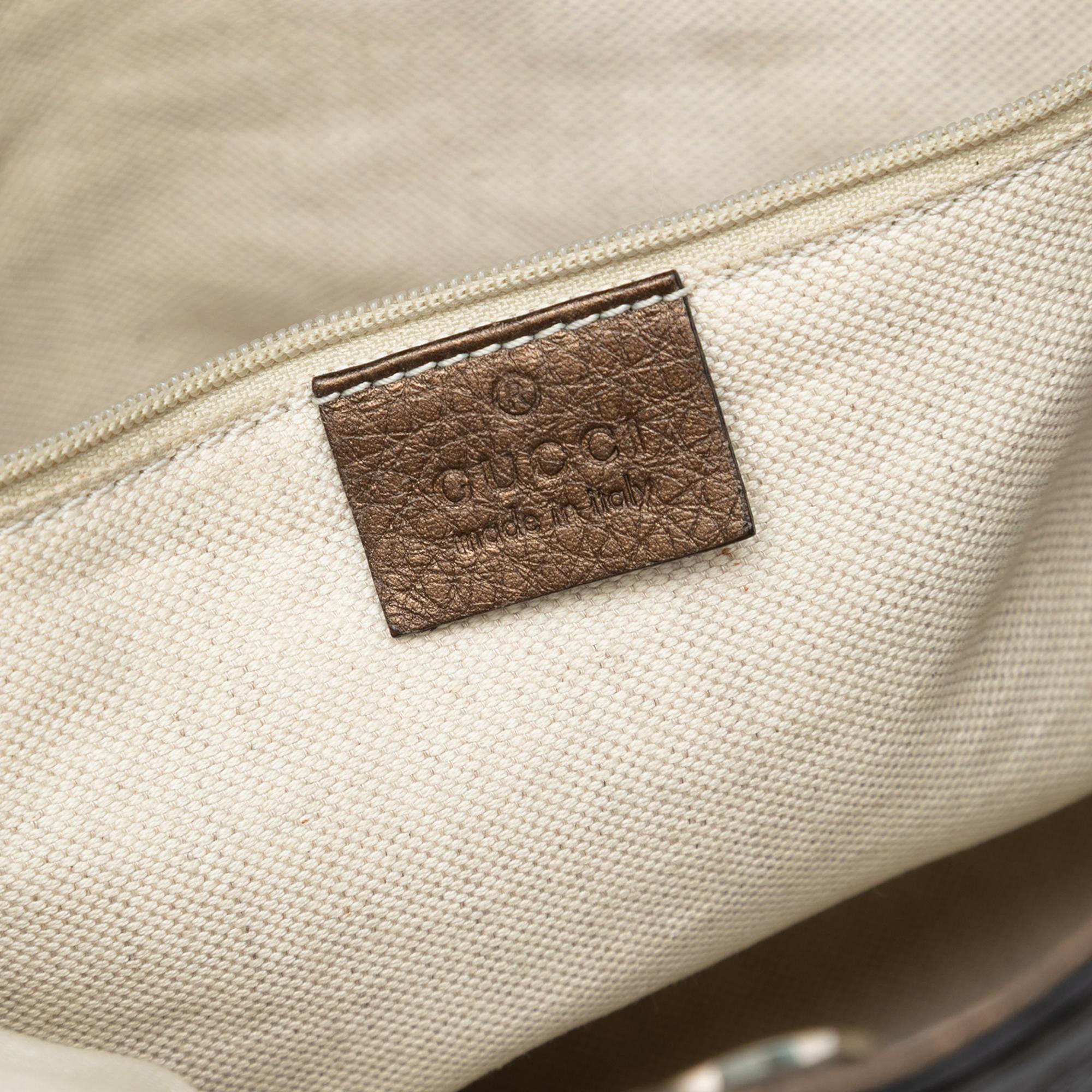 Gucci Medium Metallic Calfskin Sukey Tote