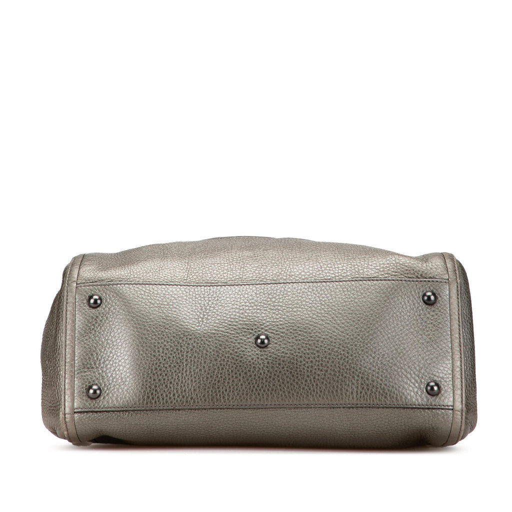 Gucci Medium Metallic Leather Soho Cellarius Tote