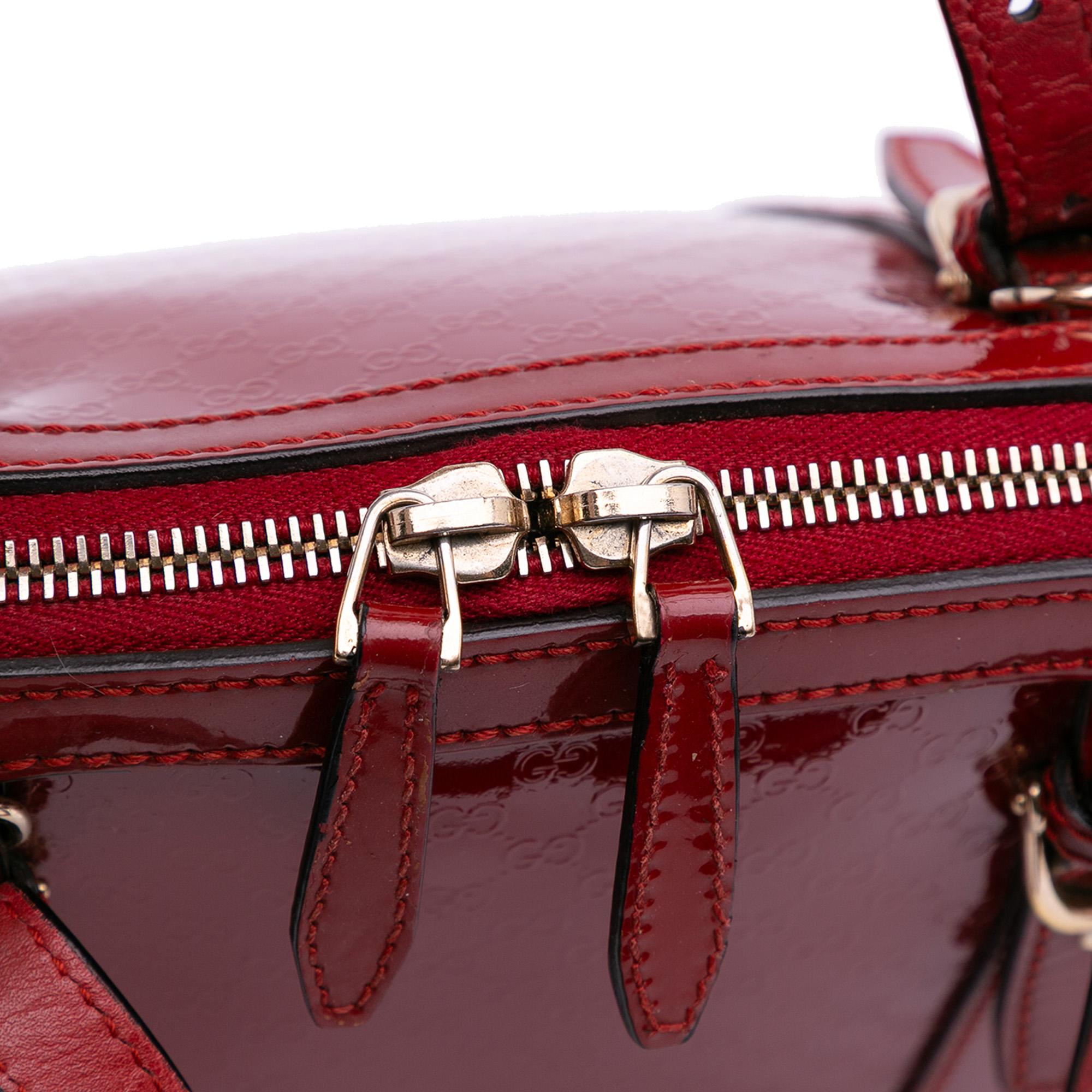 Gucci Medium Microguccissima PatLBt Nice Dome Satchel