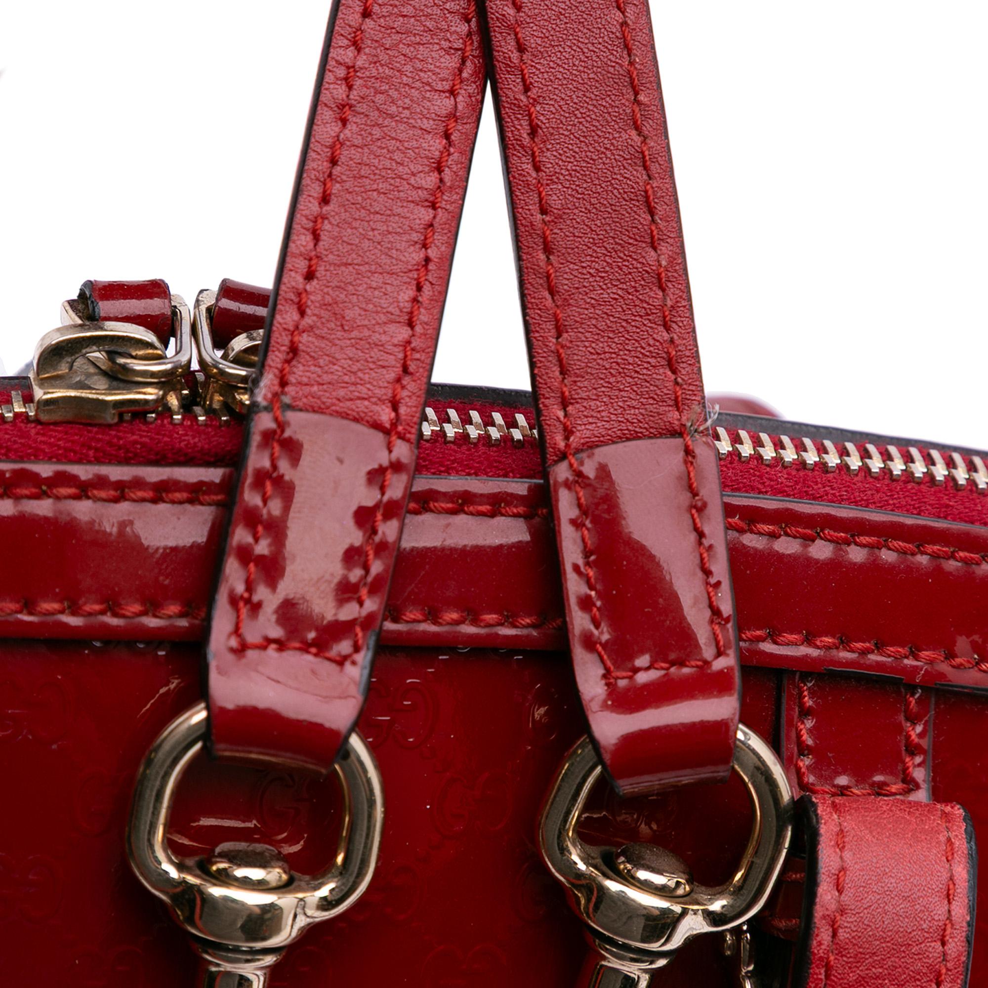 Gucci Medium Microguccissima PatLBt Nice Dome Satchel