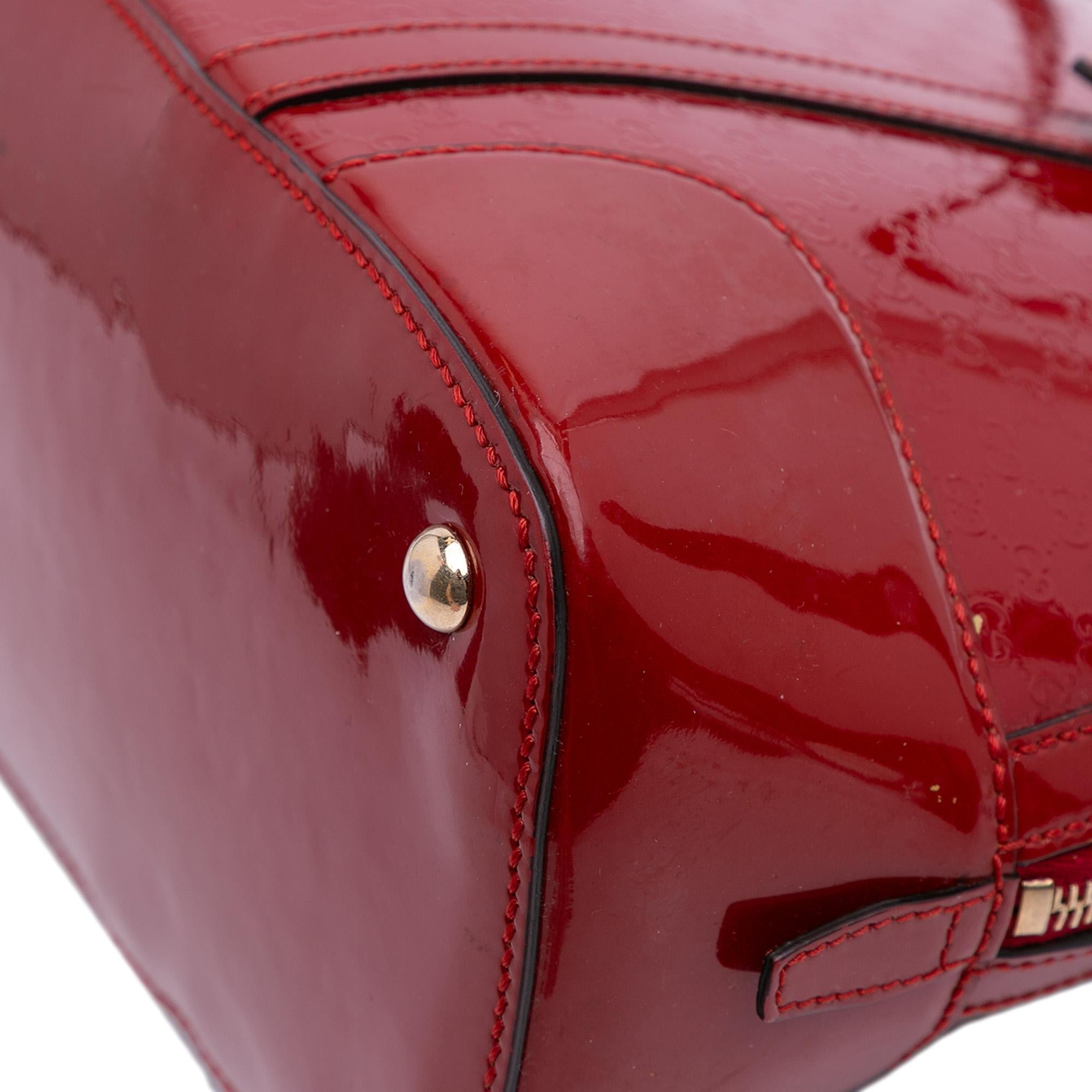 Gucci Medium Microguccissima PatLBt Nice Dome Satchel