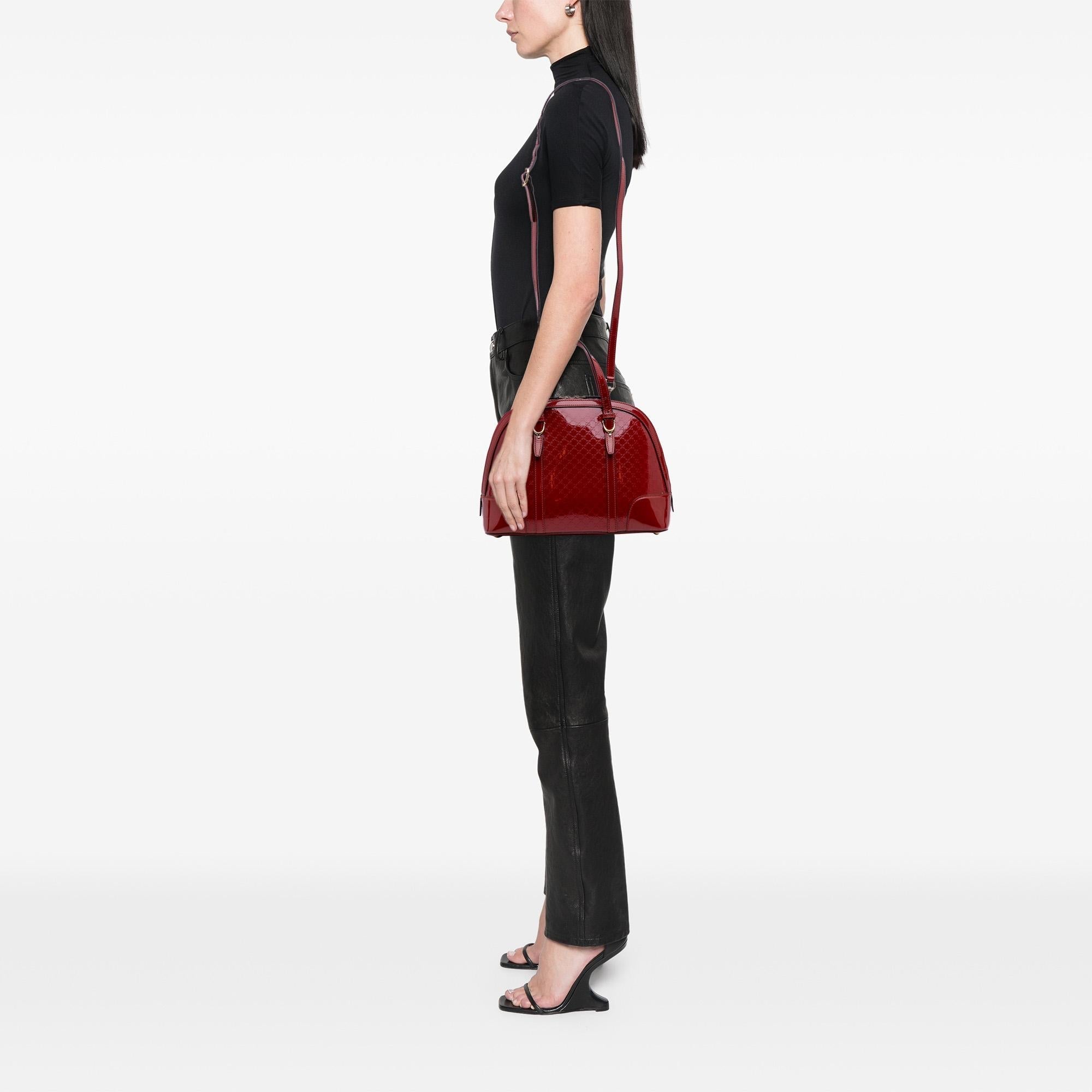 Gucci Medium Microguccissima PatLBt Nice Dome Satchel