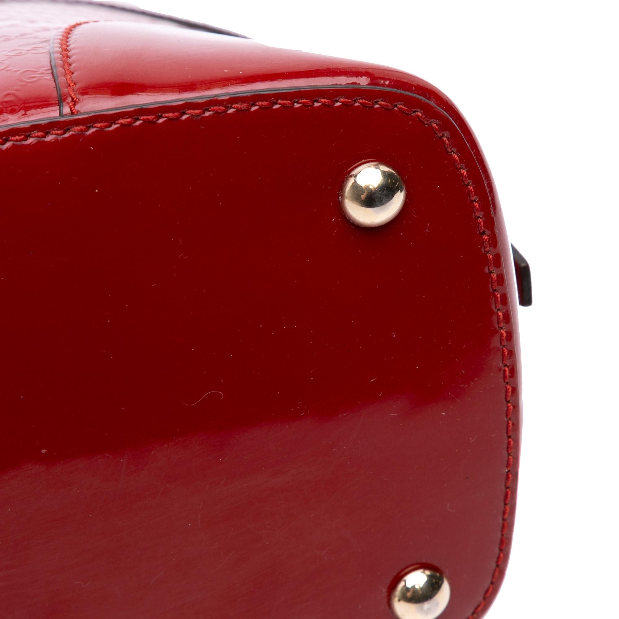 Gucci Medium Microguccissima Patent Nice Dome Satchel