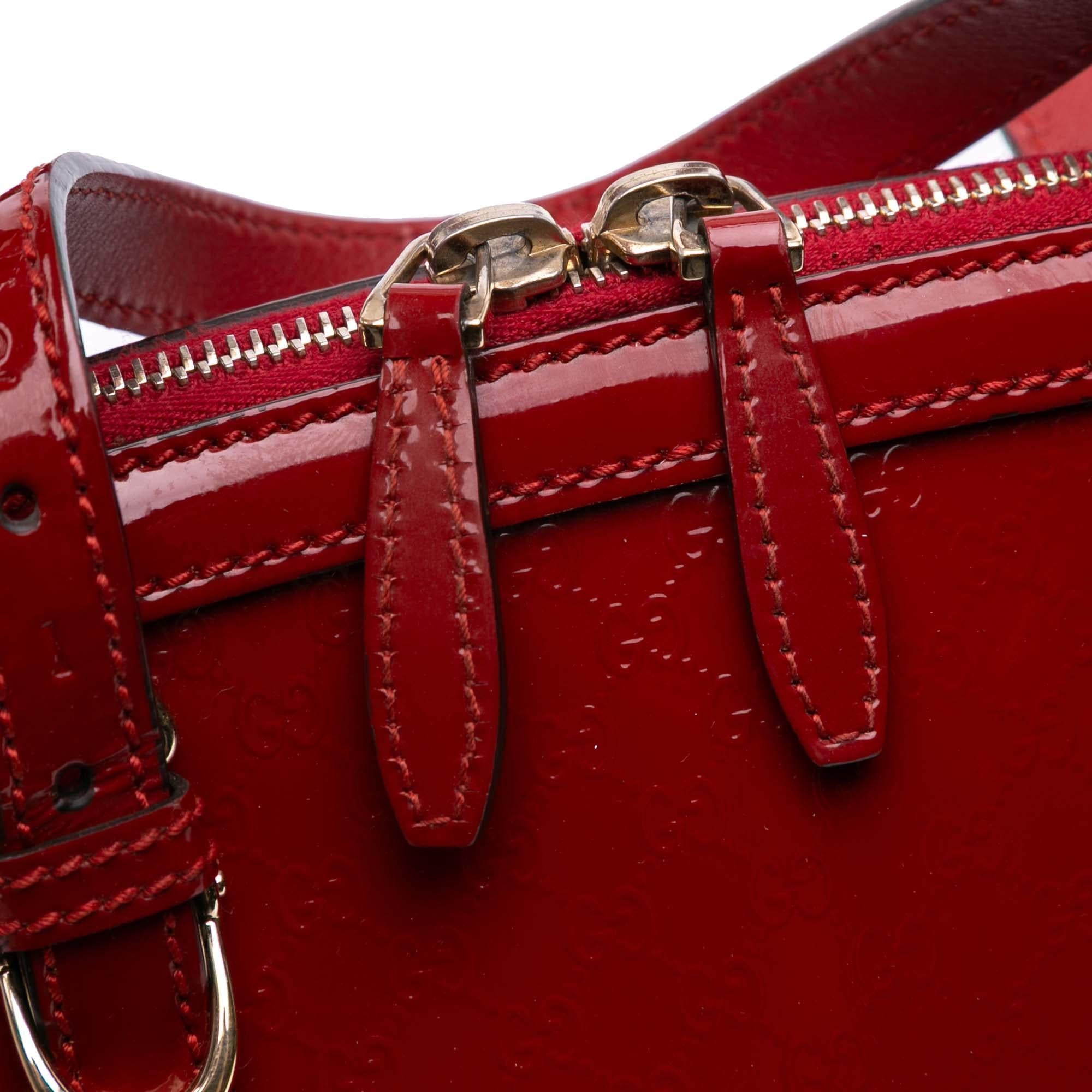 Gucci Medium Microguccissima Patent Nice Dome Satchel