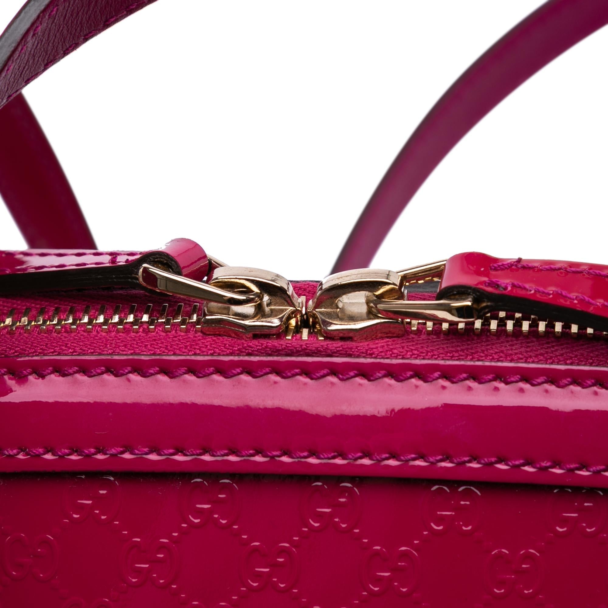 Gucci Medium Microguccissima PatLBt Nice Dome Satchel