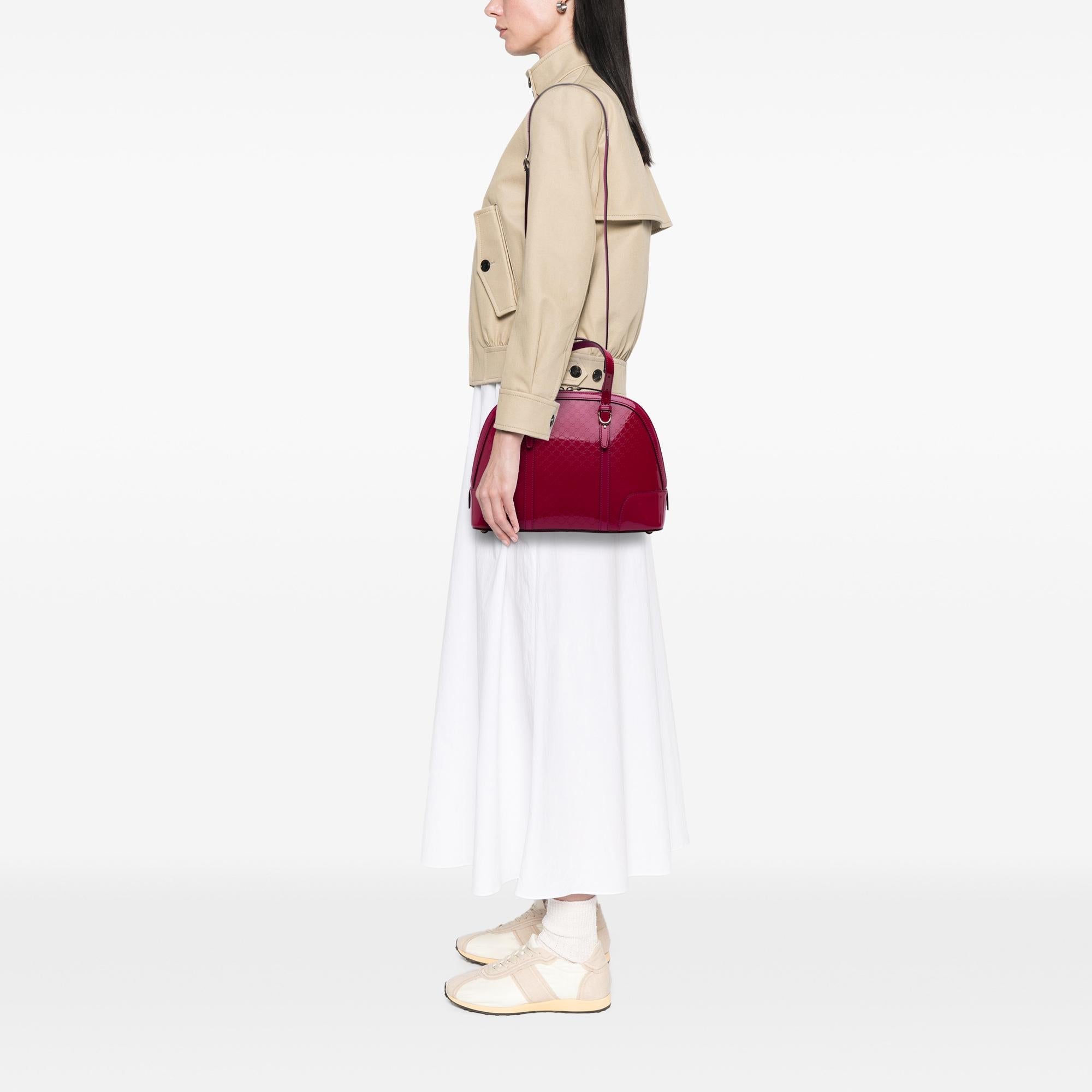 Gucci Medium Microguccissima PatLBt Nice Dome Satchel